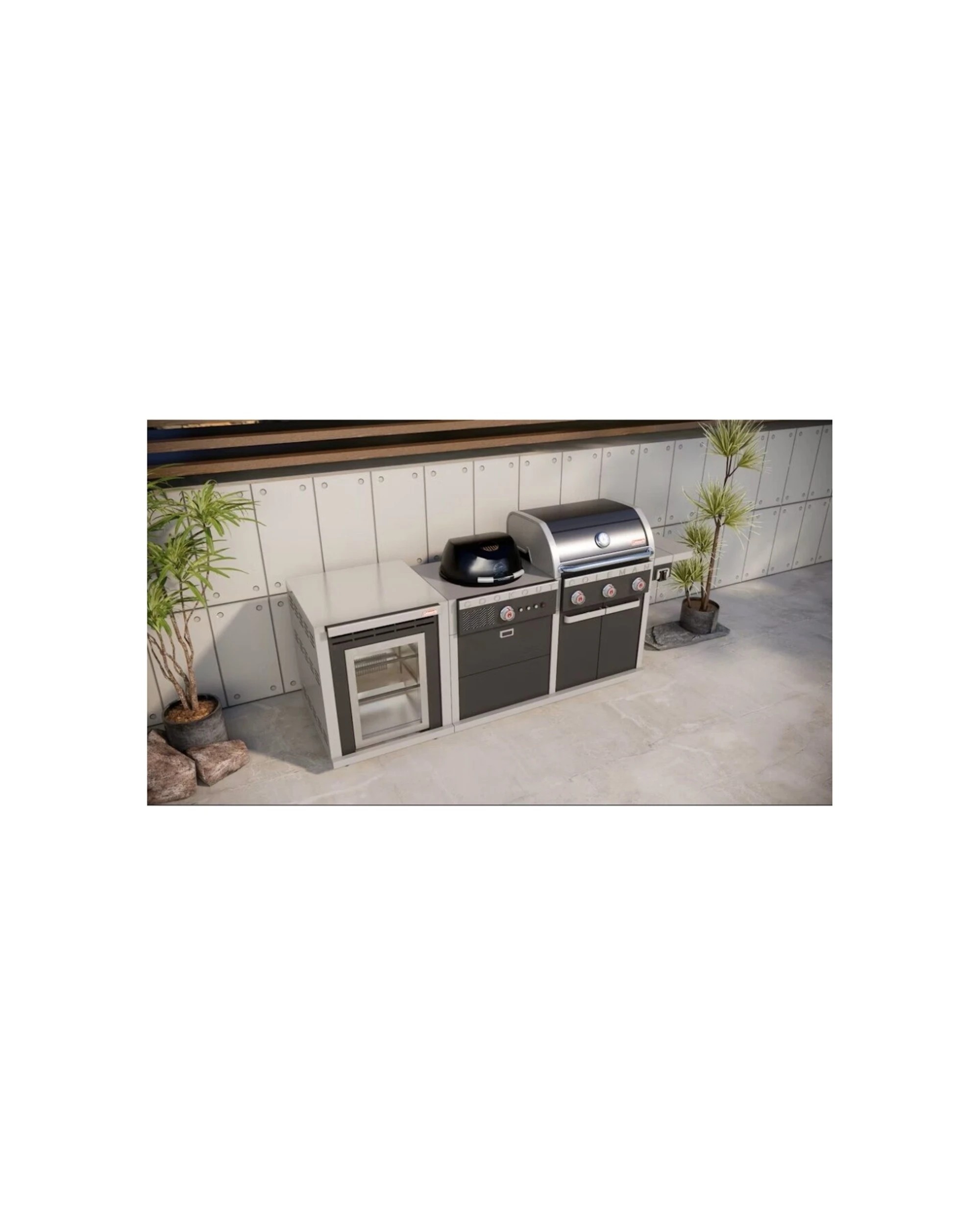 4 Coleman Revolution Dual Fuel Kitchen With Fridge Modules - Gloss - Black, 4 of 5
