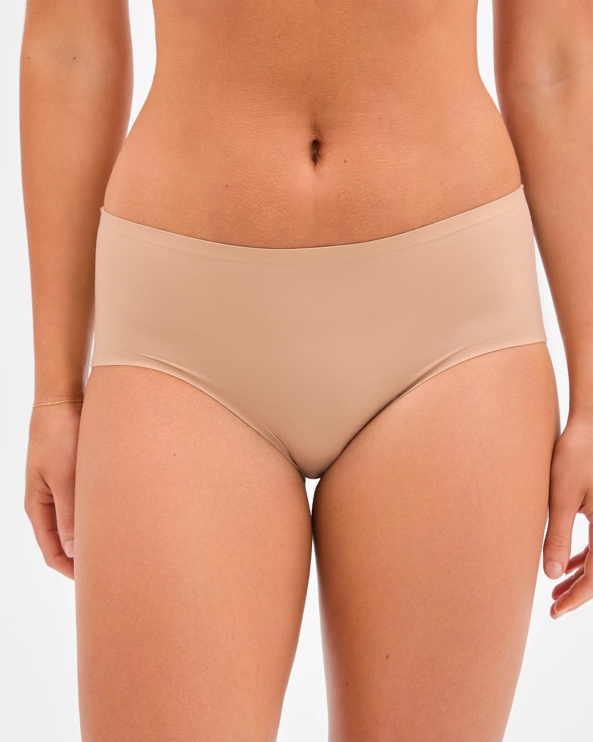 2 Target Woman Smooth Moves 2 Pack Bonded No Show Midi Briefs LATTE, 2 of 4