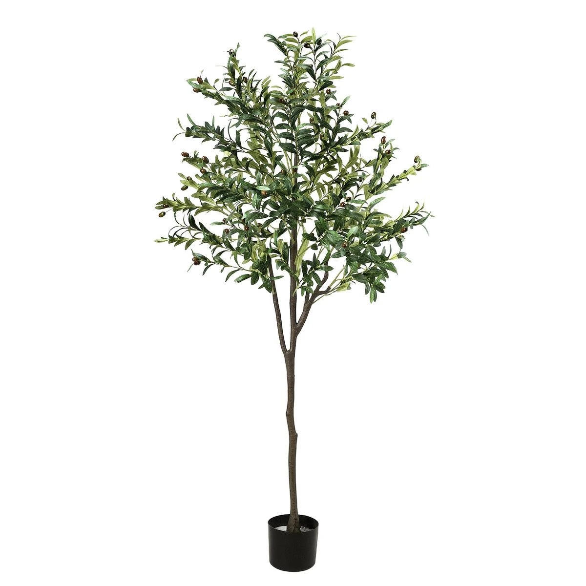 5 AUSWAY Artificial Olive Tree Plant Pot Imitation Green Fake Faux Natural, 5 of 5