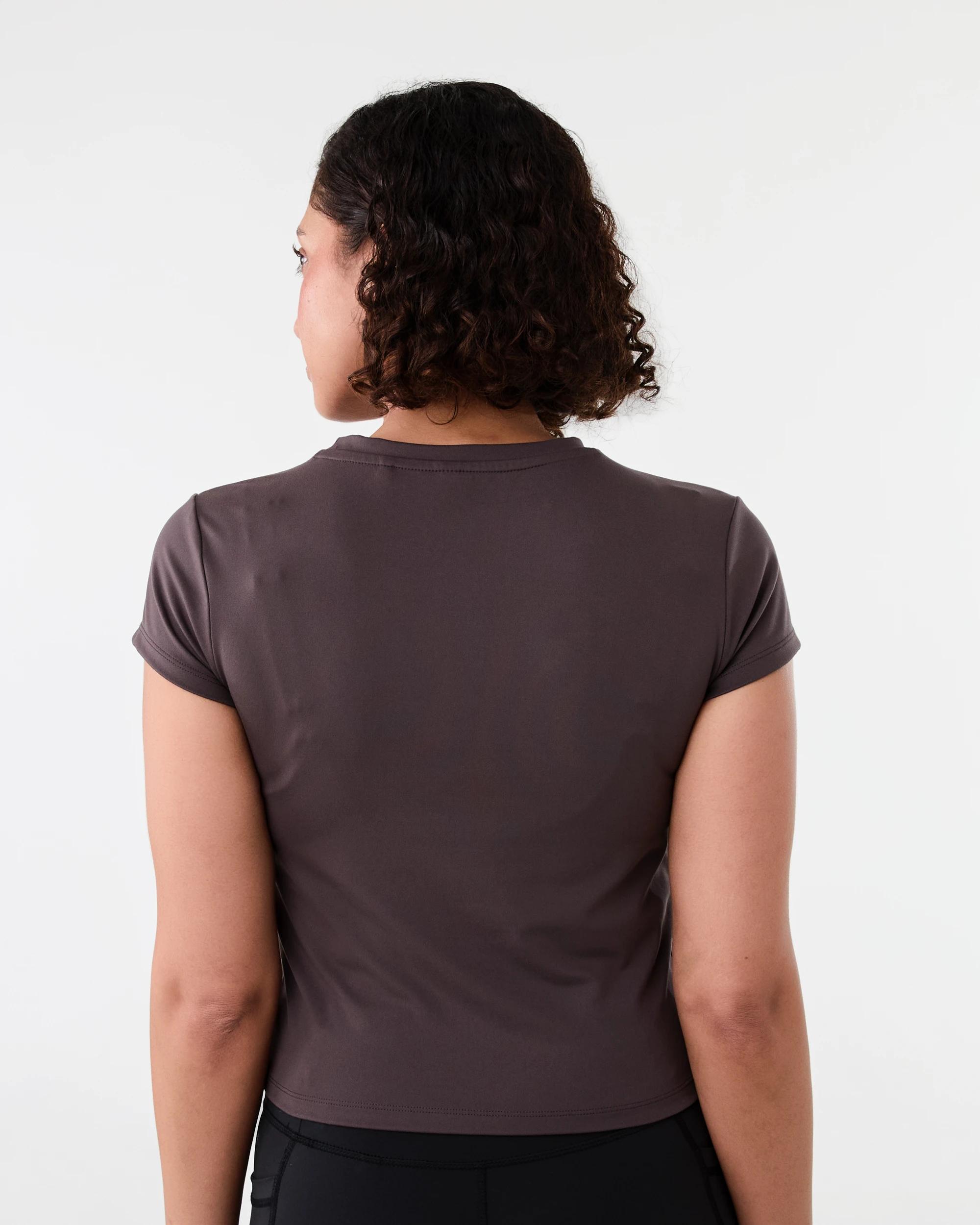 3 Active Womens Ultra Soft Crew Neck T-shirt Espresso, 3 of 5