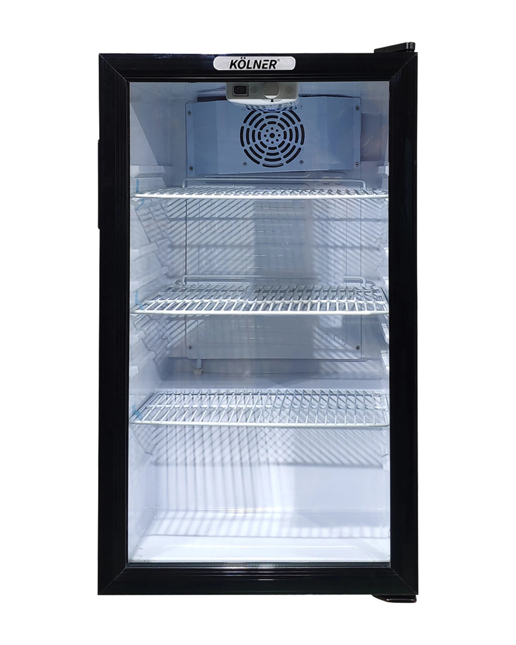 1 Kolner 100L Mini Bar Wine Fridge Glass Door Beverage Cooler Drinks Refrigerator - Black, 1 of 7