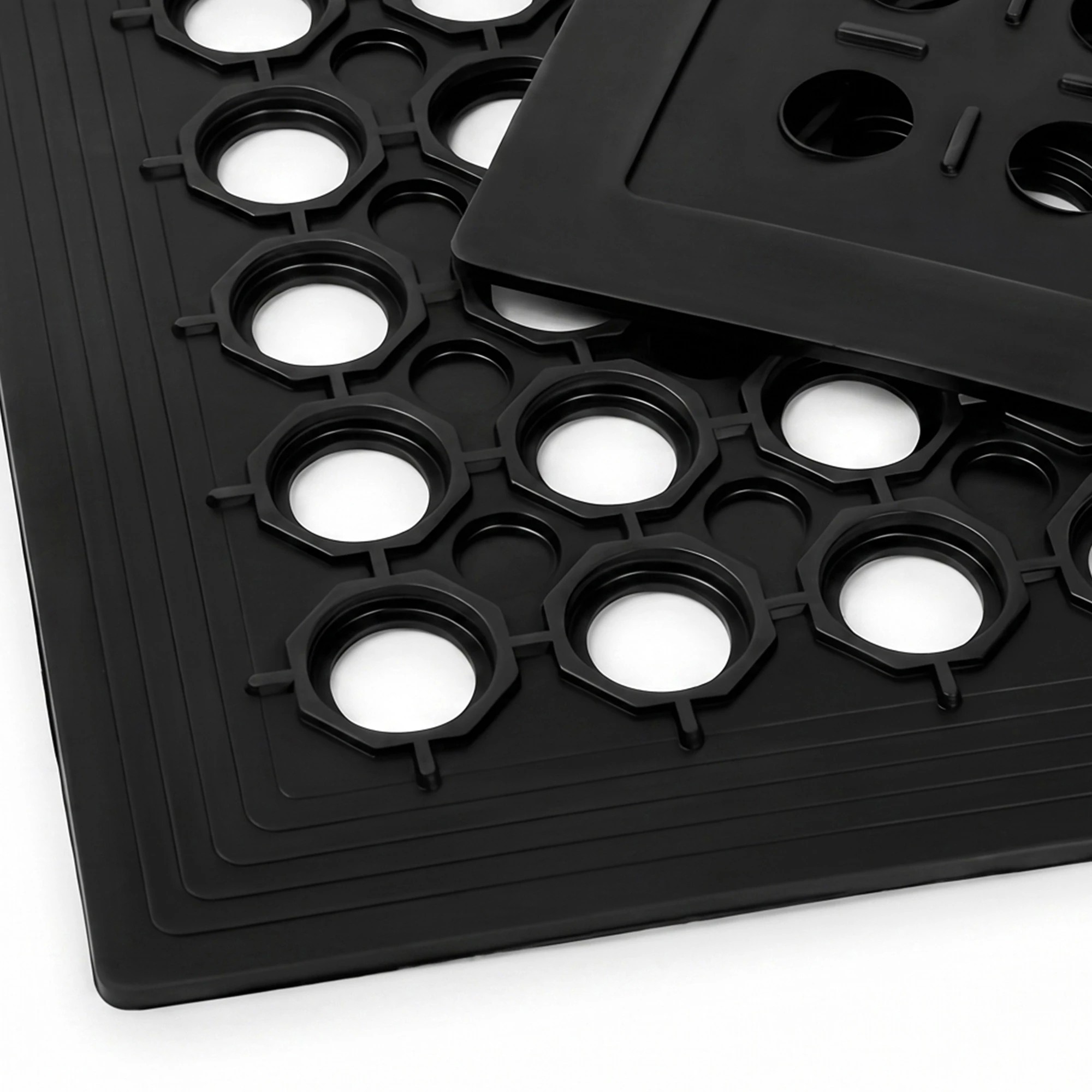 5 Marlow Anti Fatigue Mat Non Slip for Rubber Floor Draining Entry Door,Black, 5 of 8