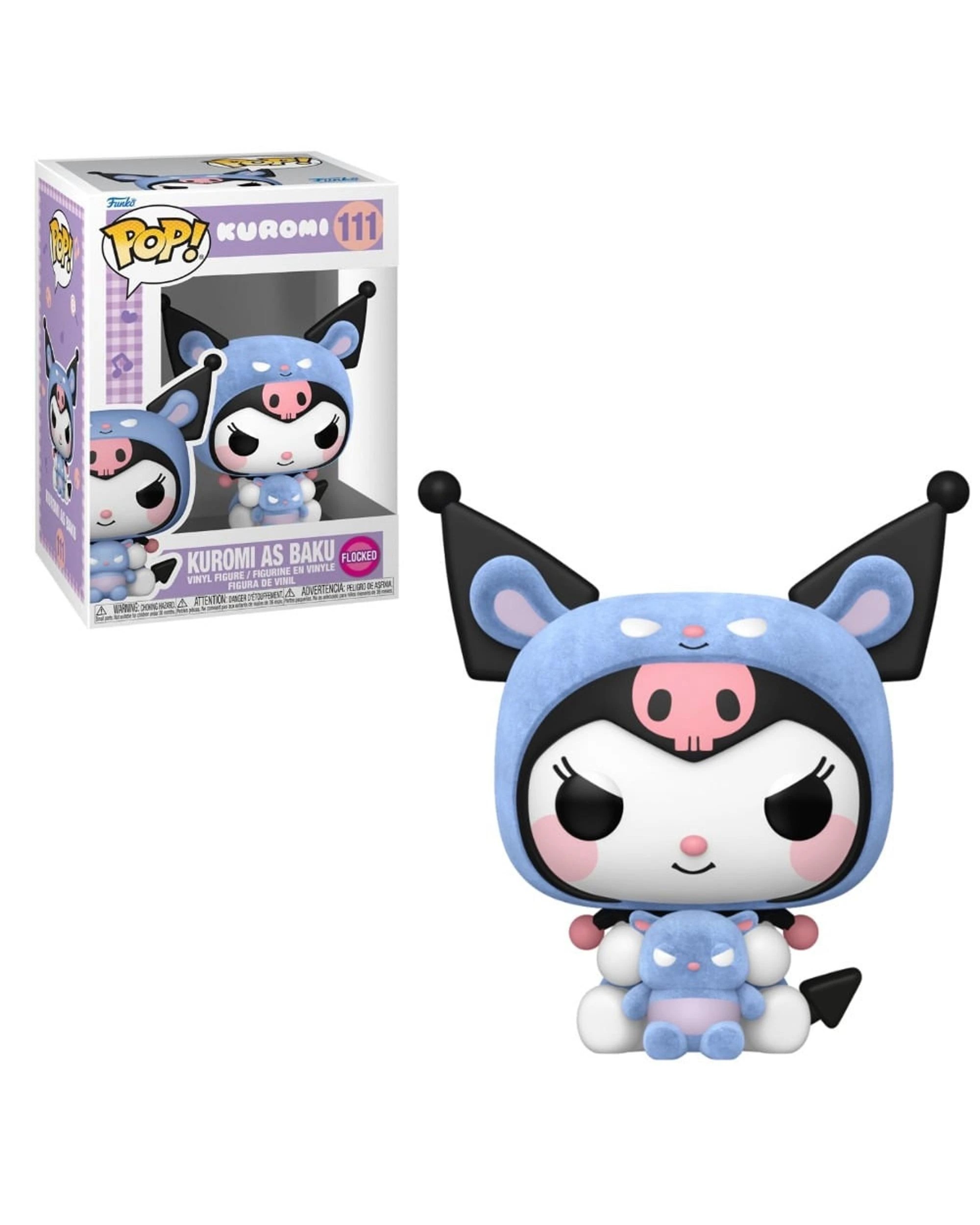 1 Hello Kitty Kuromi as Baku Flocked Funko POP! Vinyl, 1 of 3