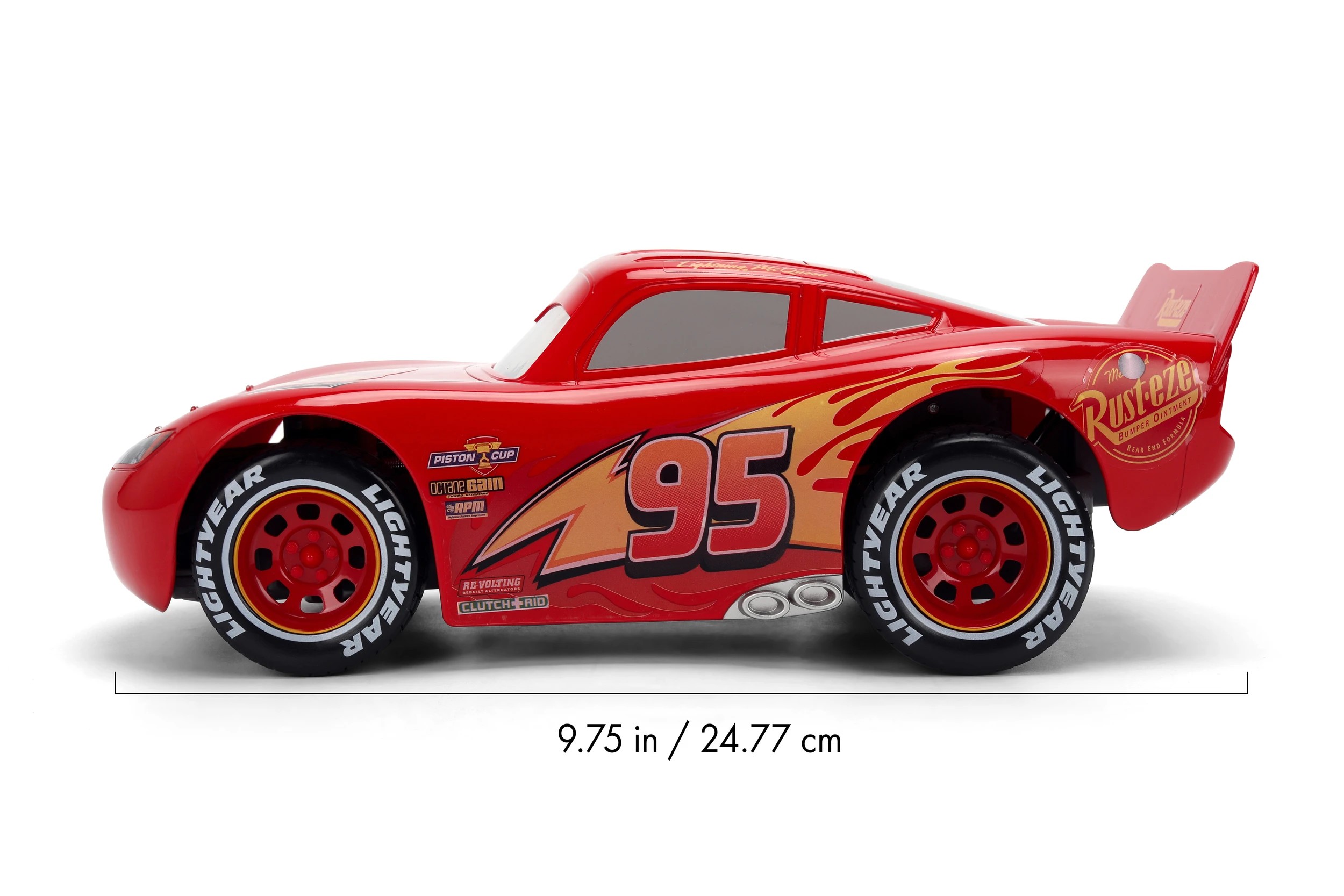 3 Disney Pixar Cars Lightning Mcqueen 1:18 Animated RC - Red, 3 of 4