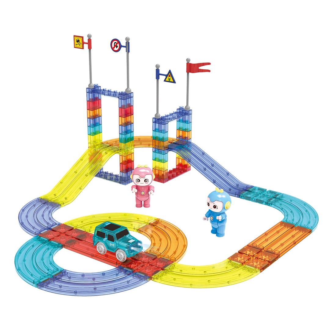 2 Traderight Kids 63pcs Magnetic Tiles Blocks, 2 of 7