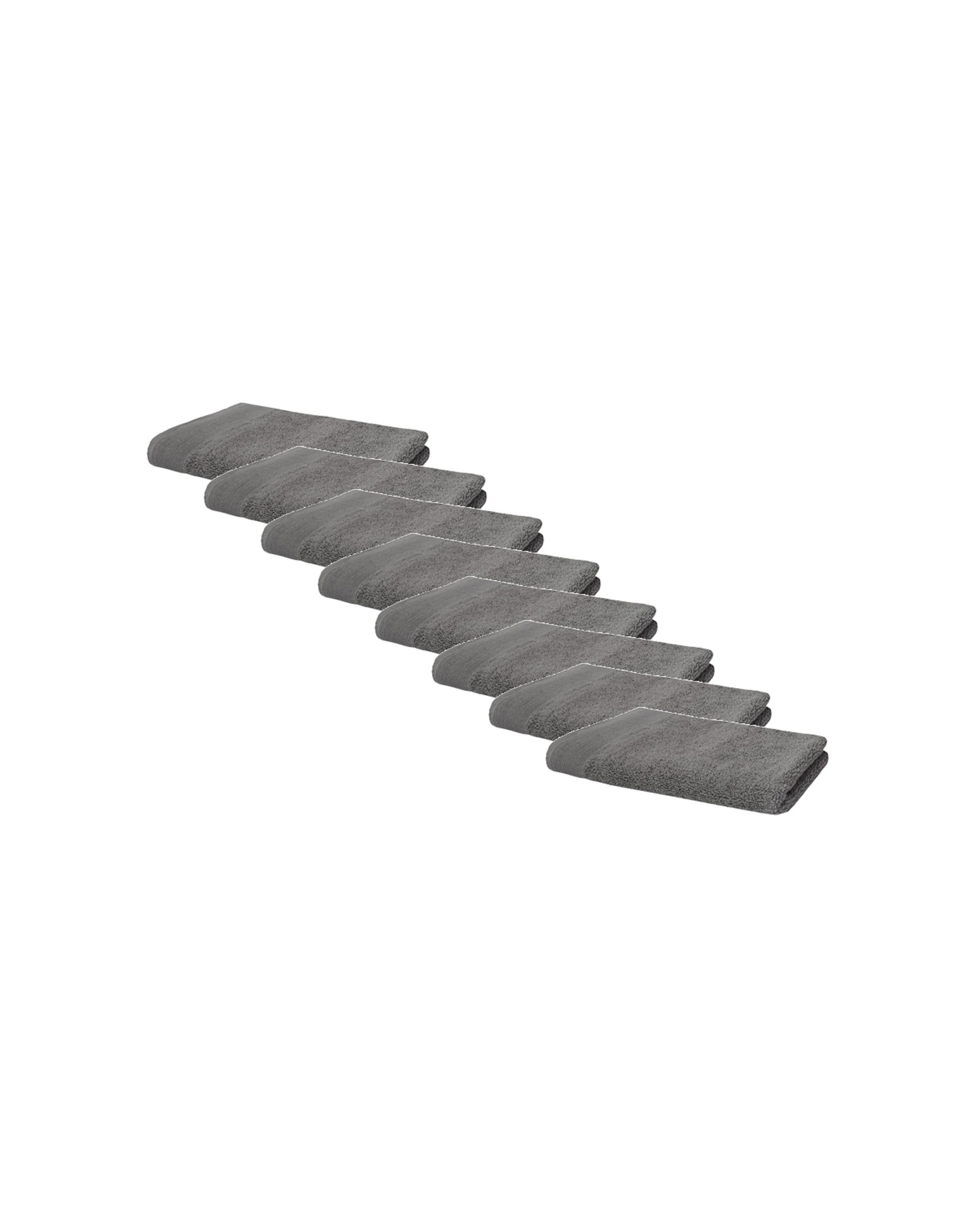 1 Bambury Elvire 600gsm Soft Absorbent Cotton Hand Towel 8PK 40x60cm - Grey, 1 of 4