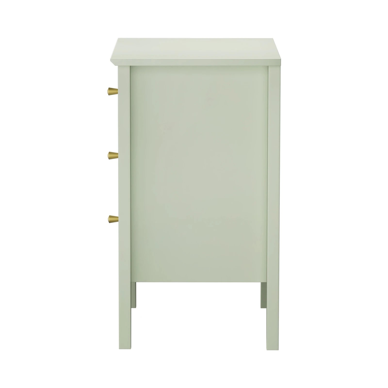 9 Oikiture Bedside Table 3 Drawers Side End Storage Furniture Nightstand
 - Green, 9 of 10