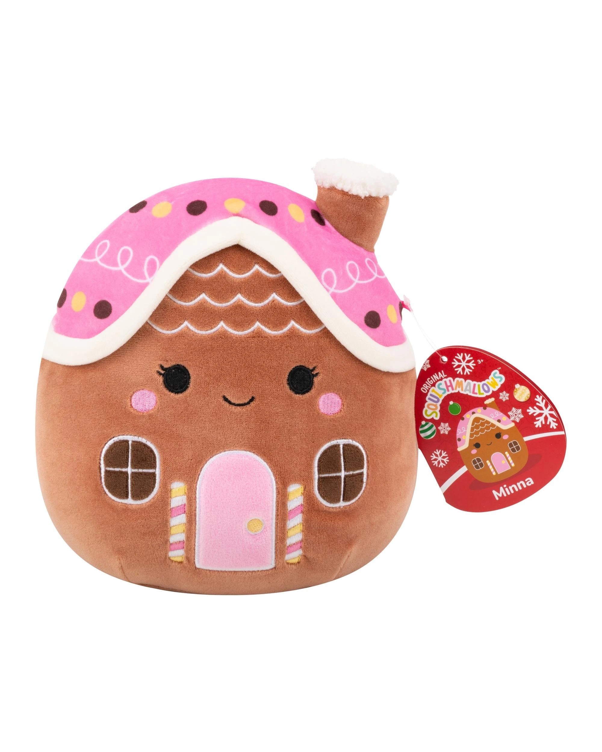 1 Kellytoy Squishmallows Christmas Minna the Gingerbread House 7.5 inch Plush, 1 of 5
