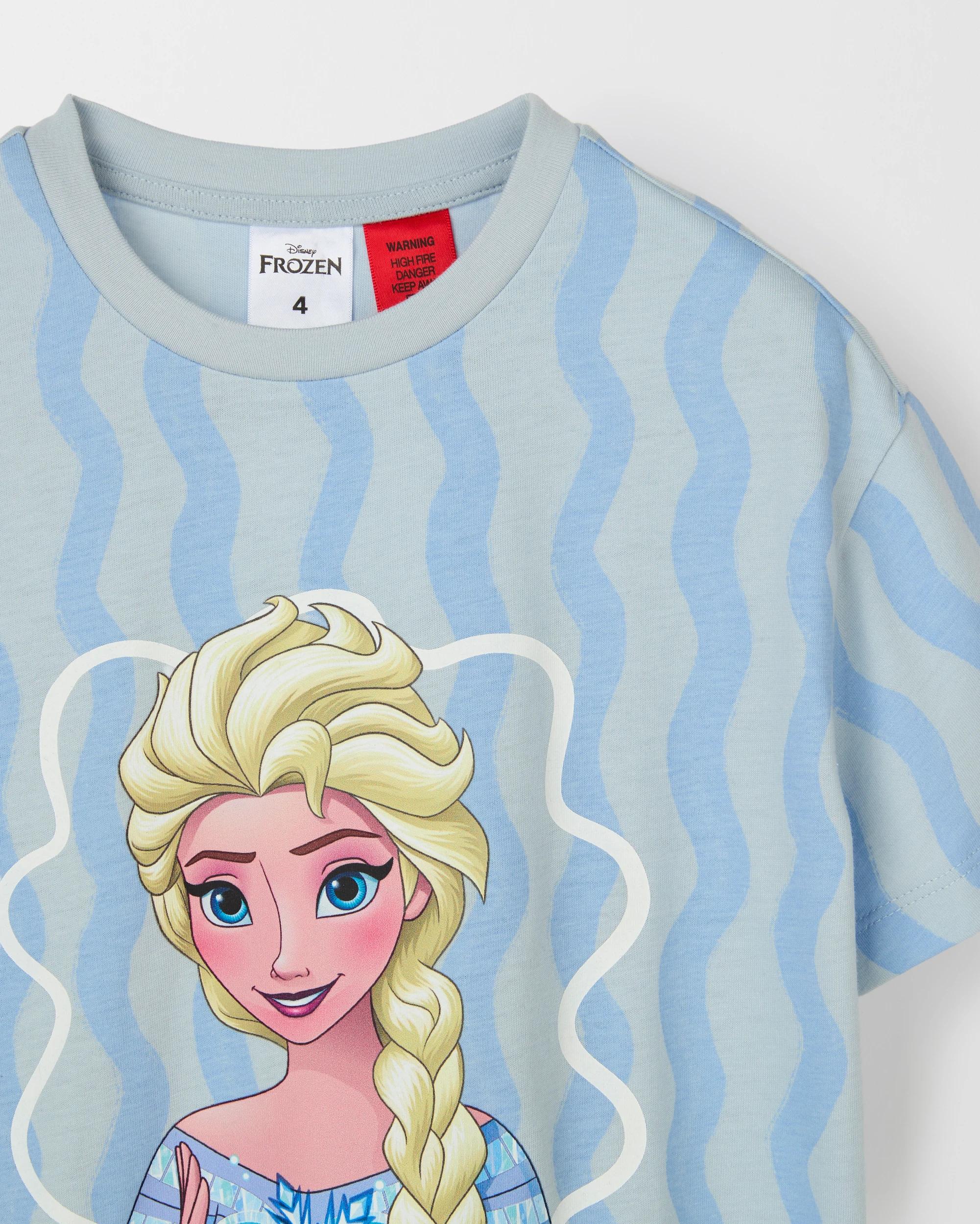 6 Disney Younger Girls Short Sleeve Oversized Nightie FROZEN, 6 of 7