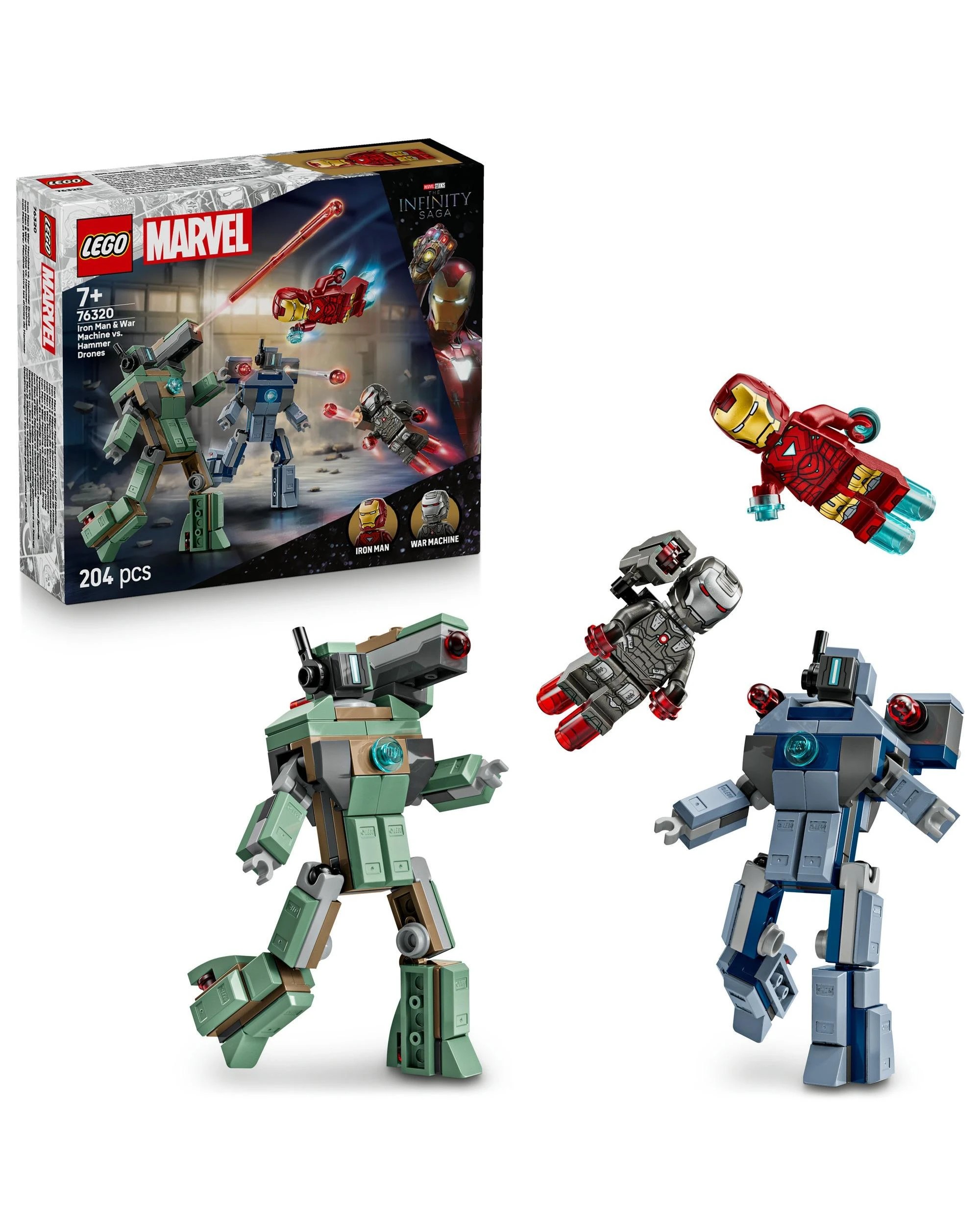 1 LEGO Marvel Iron Man and War Machine vs Hammer Drones - 76320, 1 of 10