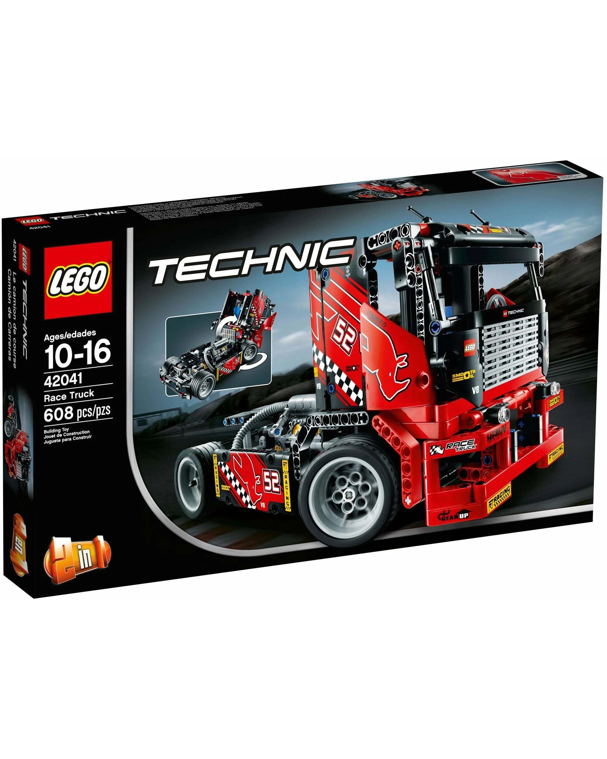 1 LEGO 42041 Race Truck: Build & Race a Powerful V8 Engine, 1 of 5