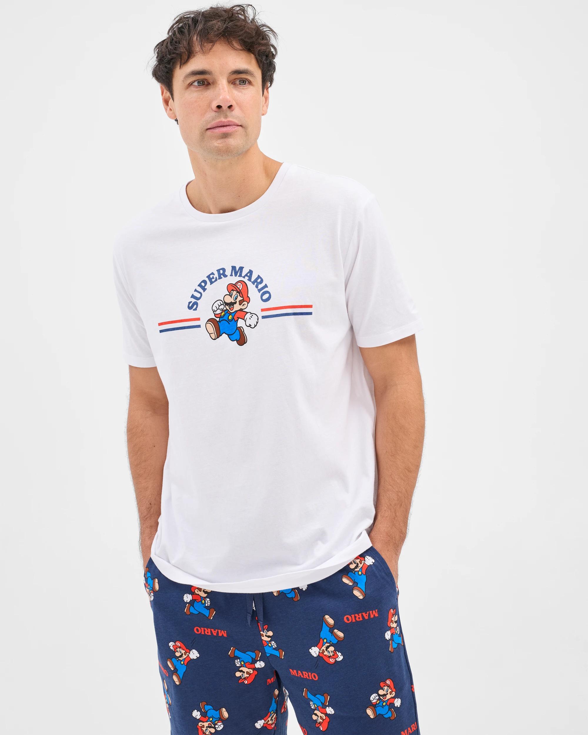 4 Licensed Super Mario Australian Cotton Pyjama Set MARIO CART WHITE, 4 of 7