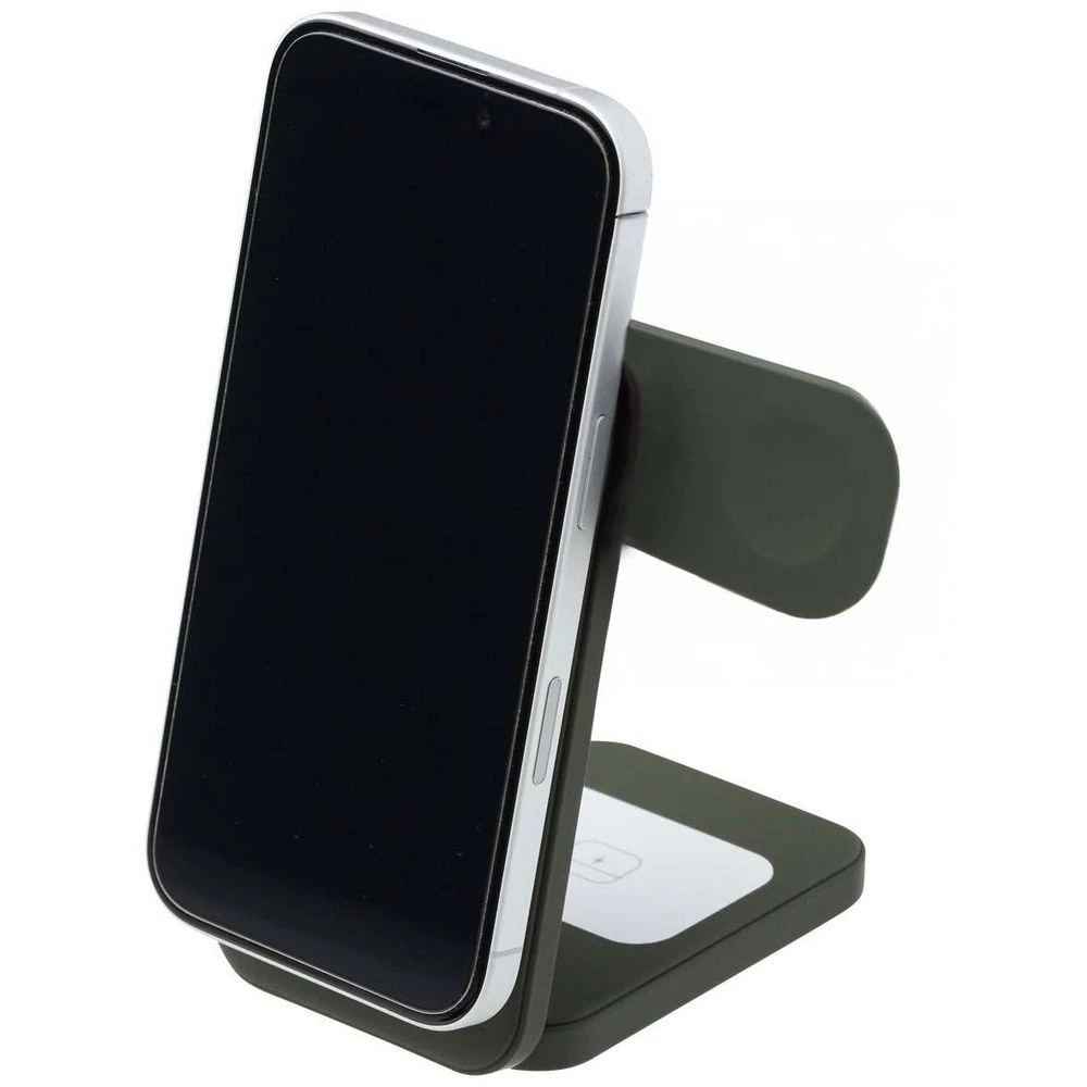 1 Otto On The Go Foldable 3 in 1 Wireless Charging Stand Green, 1 of 8
