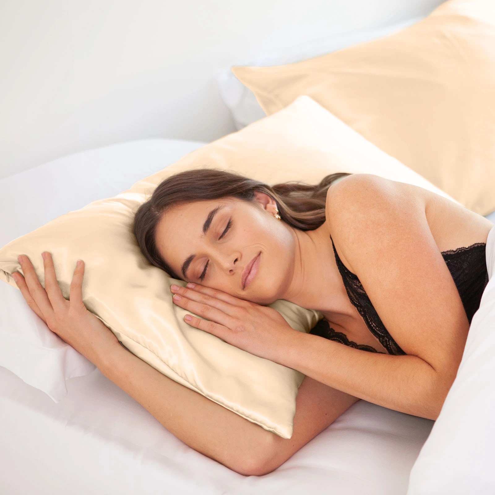 3 Royal Comfort Mulberry Soft Silk Luxurious Hypoallergenic Pillowcase Twin Pack - Pink, 3 of 10