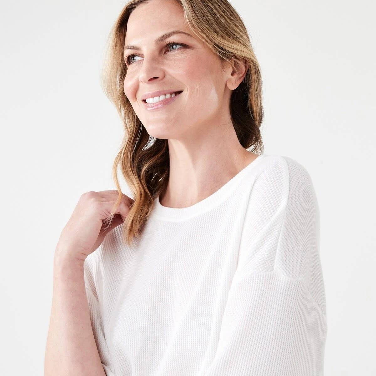 4 Waffle Boxy T-shirt WHISPER WHITE, 4 of 6