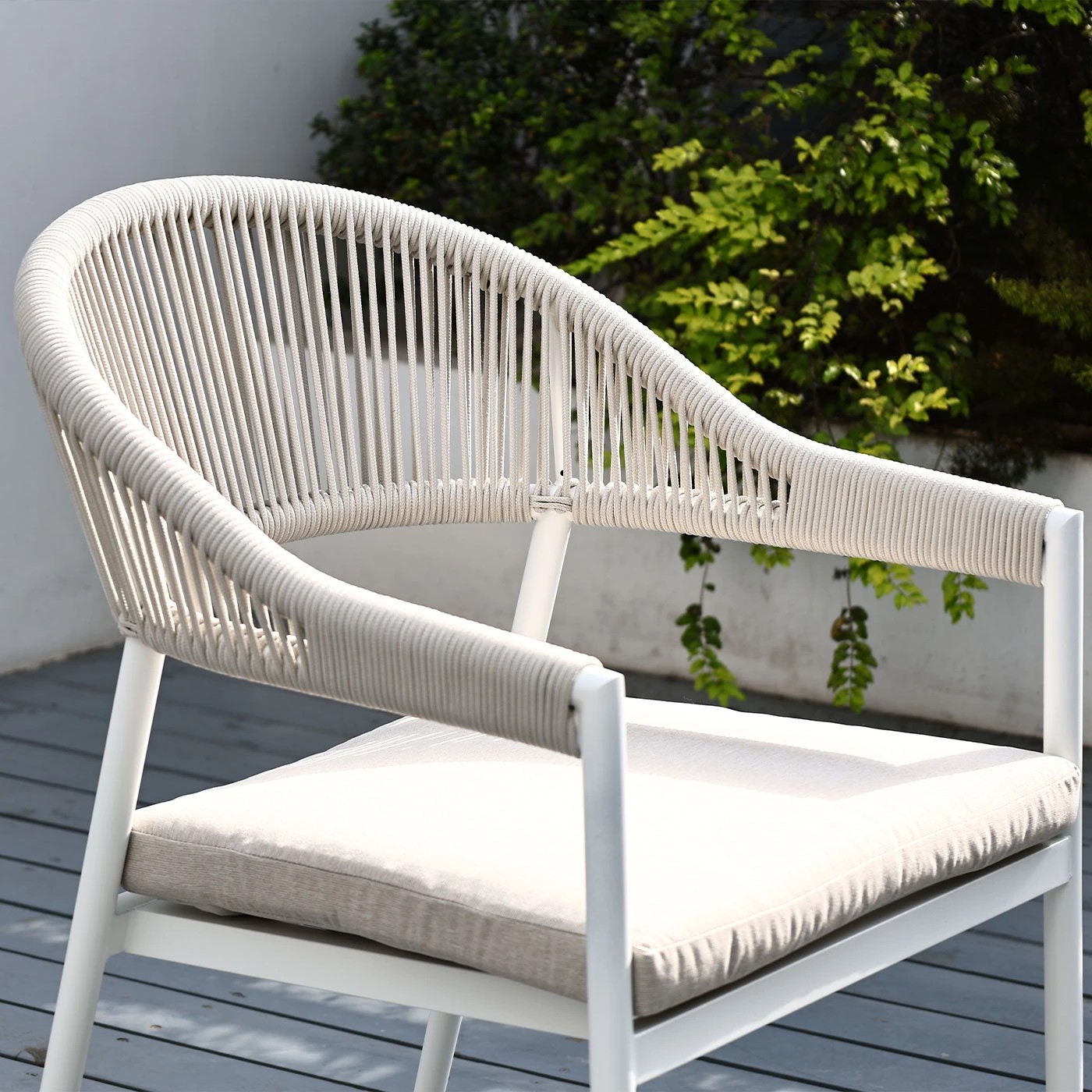 4 Moda Living Mornington 9-Piece White Outdoor Dining Set with Fraser Chairs - White, 4 of 10