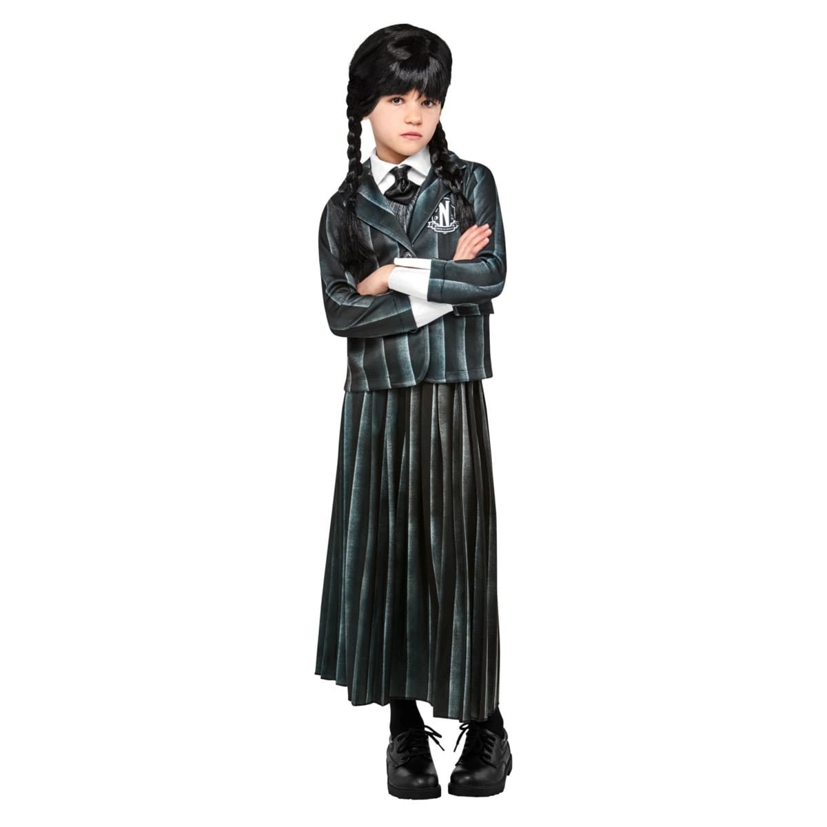 1 Wednesday Nevermore Academy Black Costume - Ages 6-8, 1 of 4