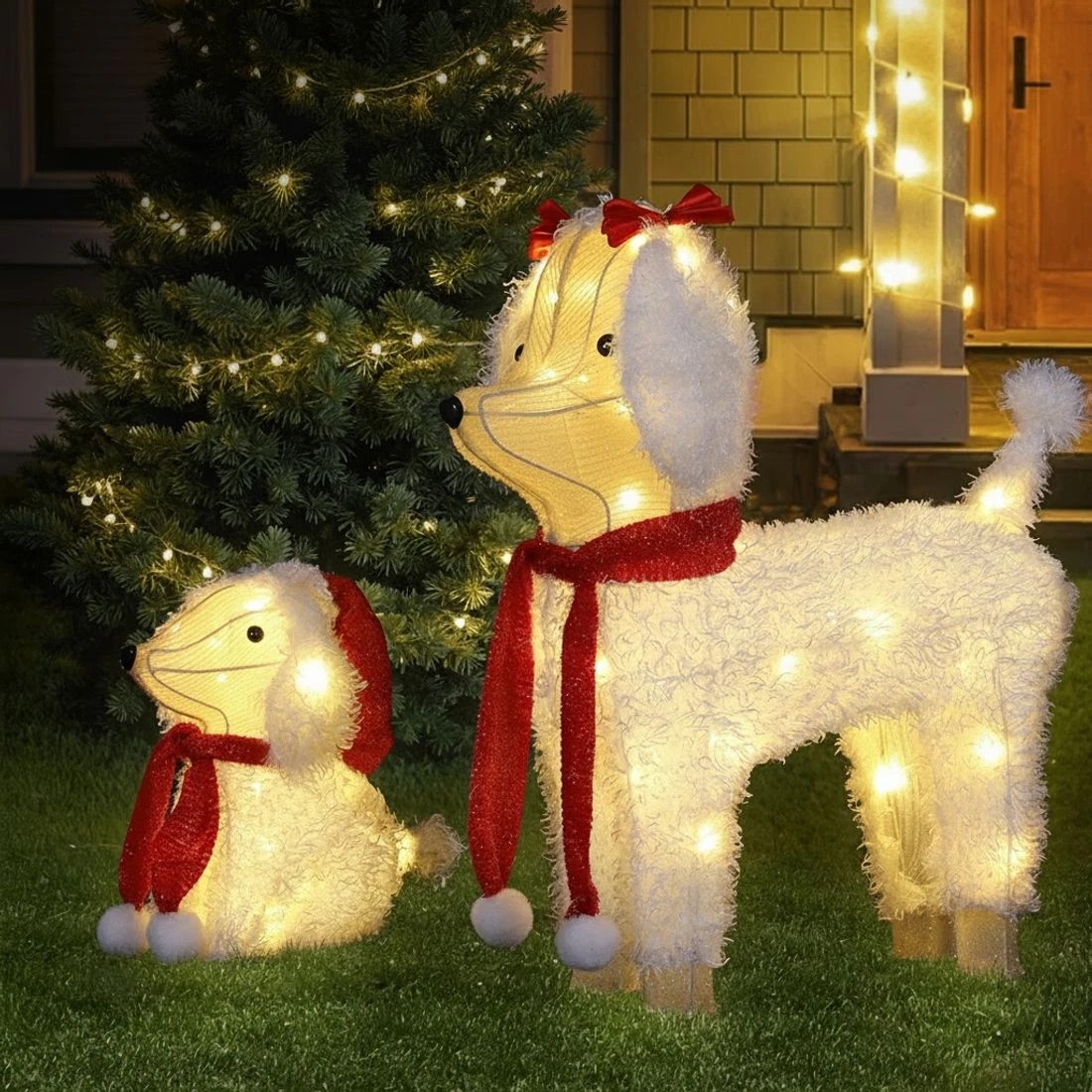 5 Jingle Jollys Christmas Lights 60 LED Fairy Light 2pcs Dog Decorations Set - Multi, 5 of 8
