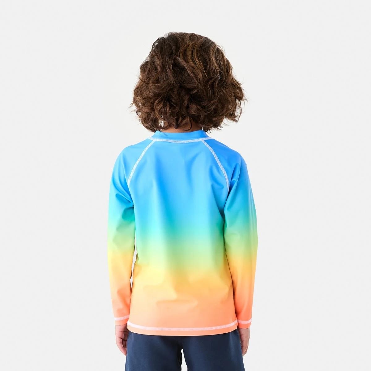2 Printed Long Sleeve Rash Vest RASHIE FLURO RAINBOW, 2 of 6