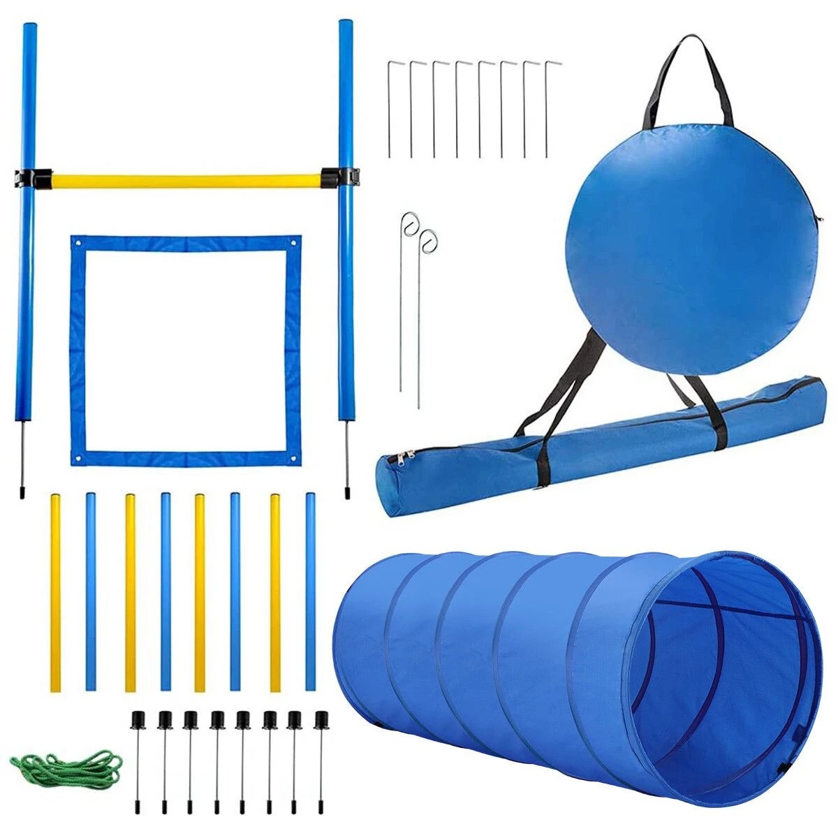 1 Pawise Dog Agility Equipment Set 28 PCS Pet Obstacle Training, 1 of 9