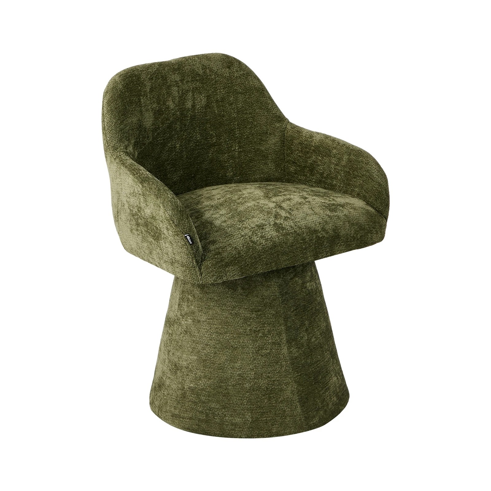 7 Oikiture Dining Chair Swivel Armchair Lounge Accent Chairs Chenille - Green, 7 of 9