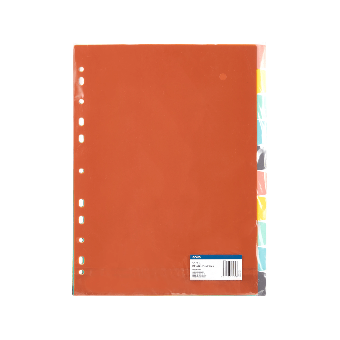 6 10 Tab Plastic Dividers, 6 of 6