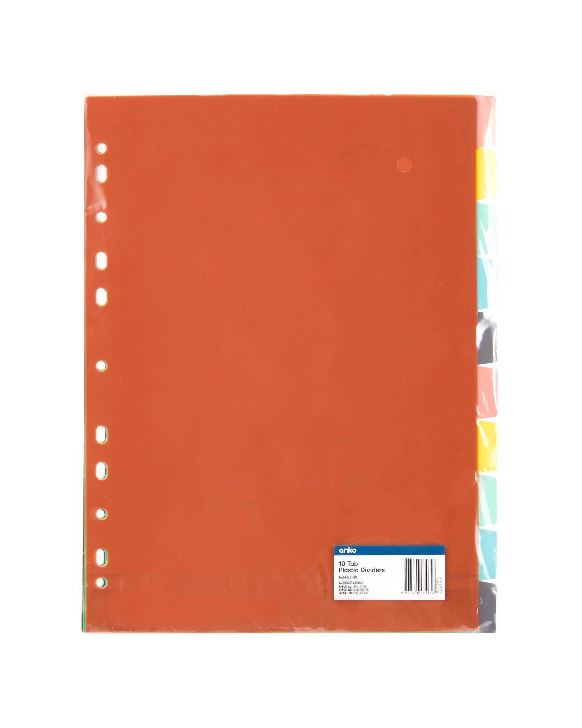 6 10 Tab Plastic Dividers, 6 of 6