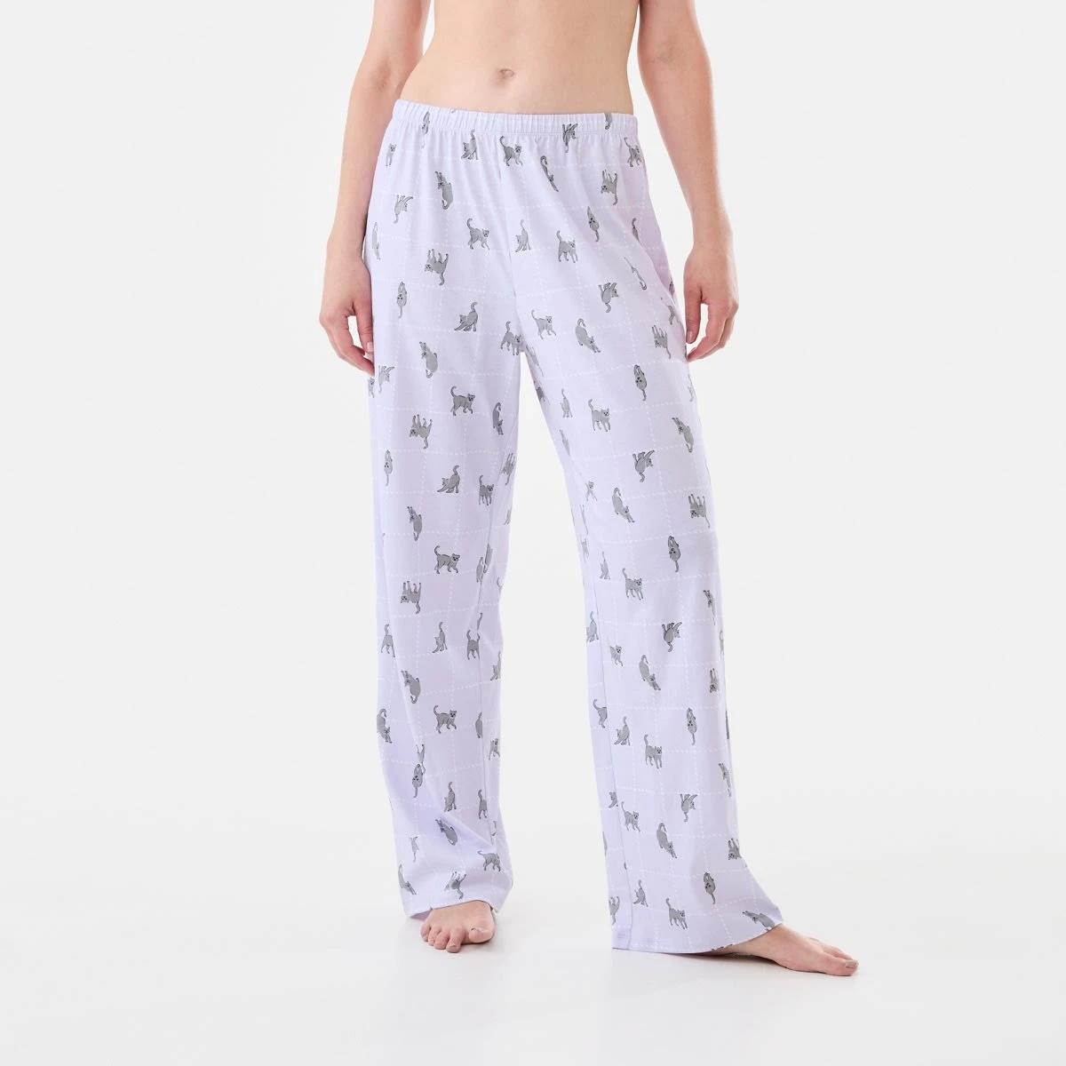 1 Printed Knit Pants Cat Chk, 1 of 5
