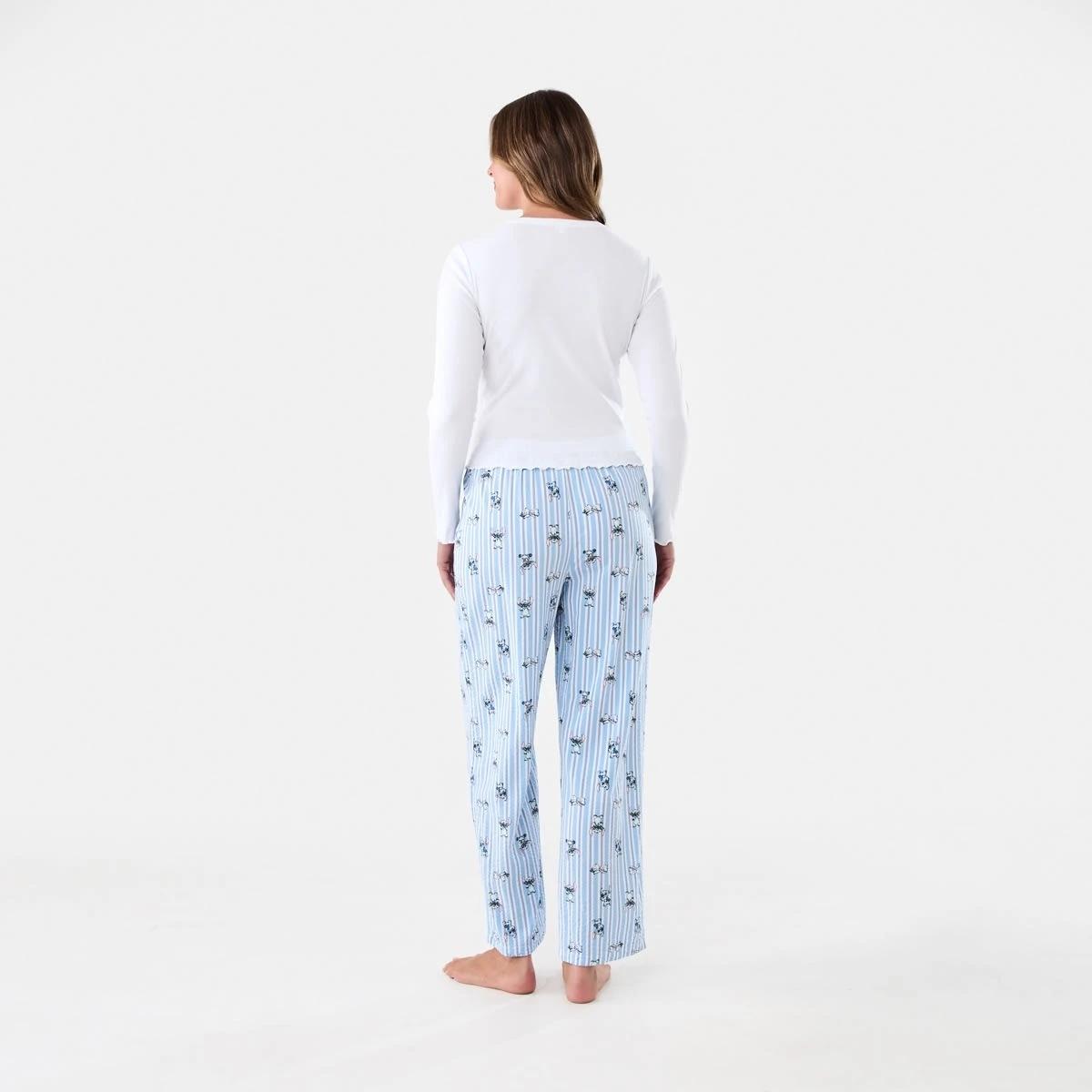 3 Disney Lilo & Stitch License Long Sleeve Top and Woven Pants Pyjama Set Stitch Stp, 3 of 7