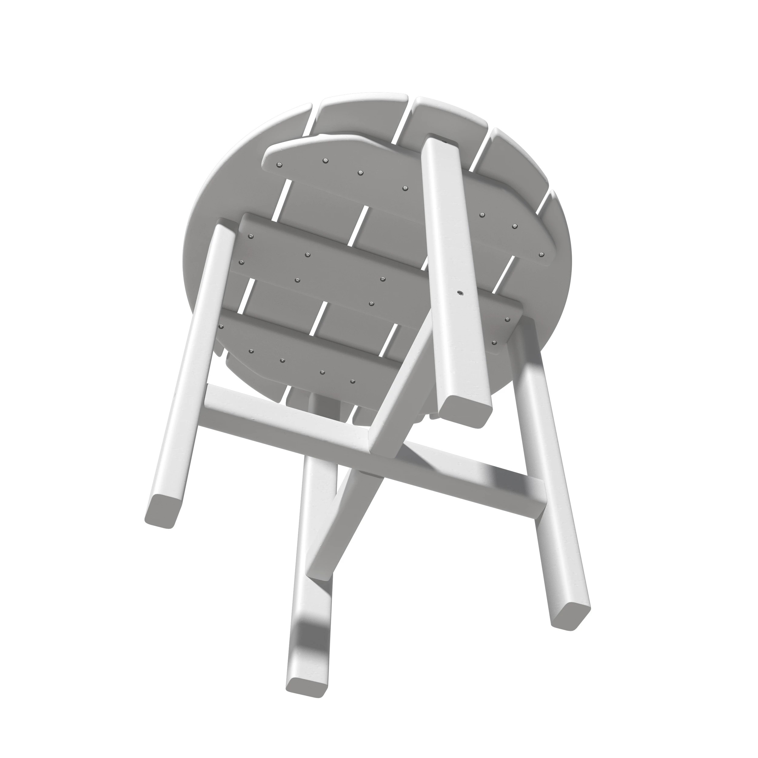 6 EHOMMATE Outdoor HDPE Roundtop Side Table - White - White, 6 of 8