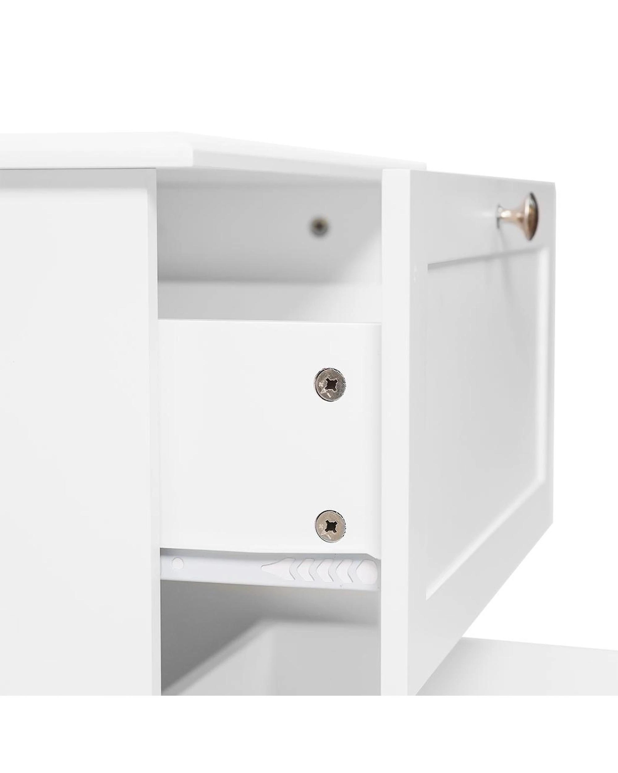 5 Harper Freestanding 2 Drawer Bedside Table White, 5 of 10