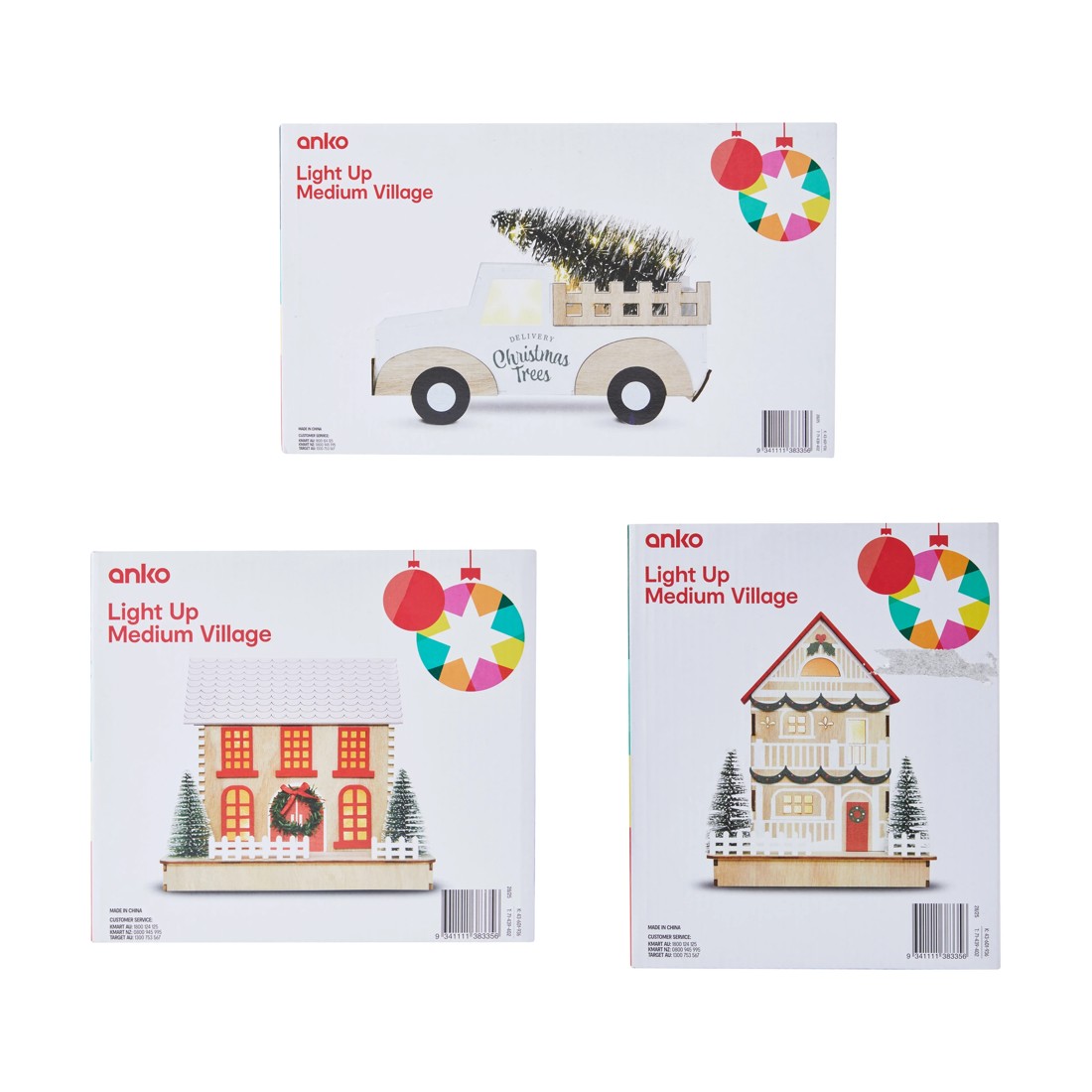 8 Light Up Medium Village - Assorted, 8 of 8