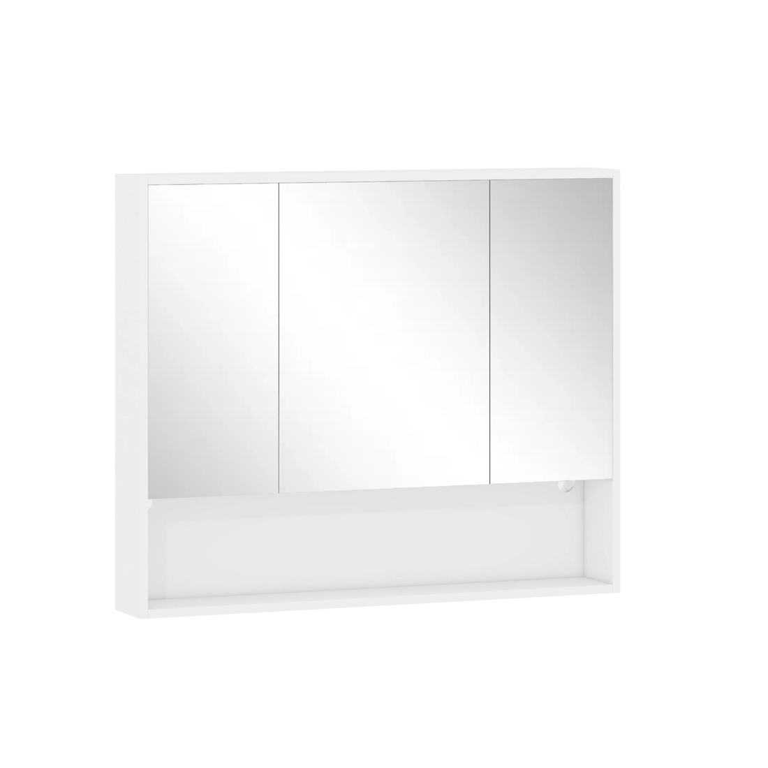 5 Advwin 90 cm LED Bathroom Mirror Cabinet Wall Mounted Cupboard Storage w/ 3 Doors Shaving Cabinets, 5 of 8