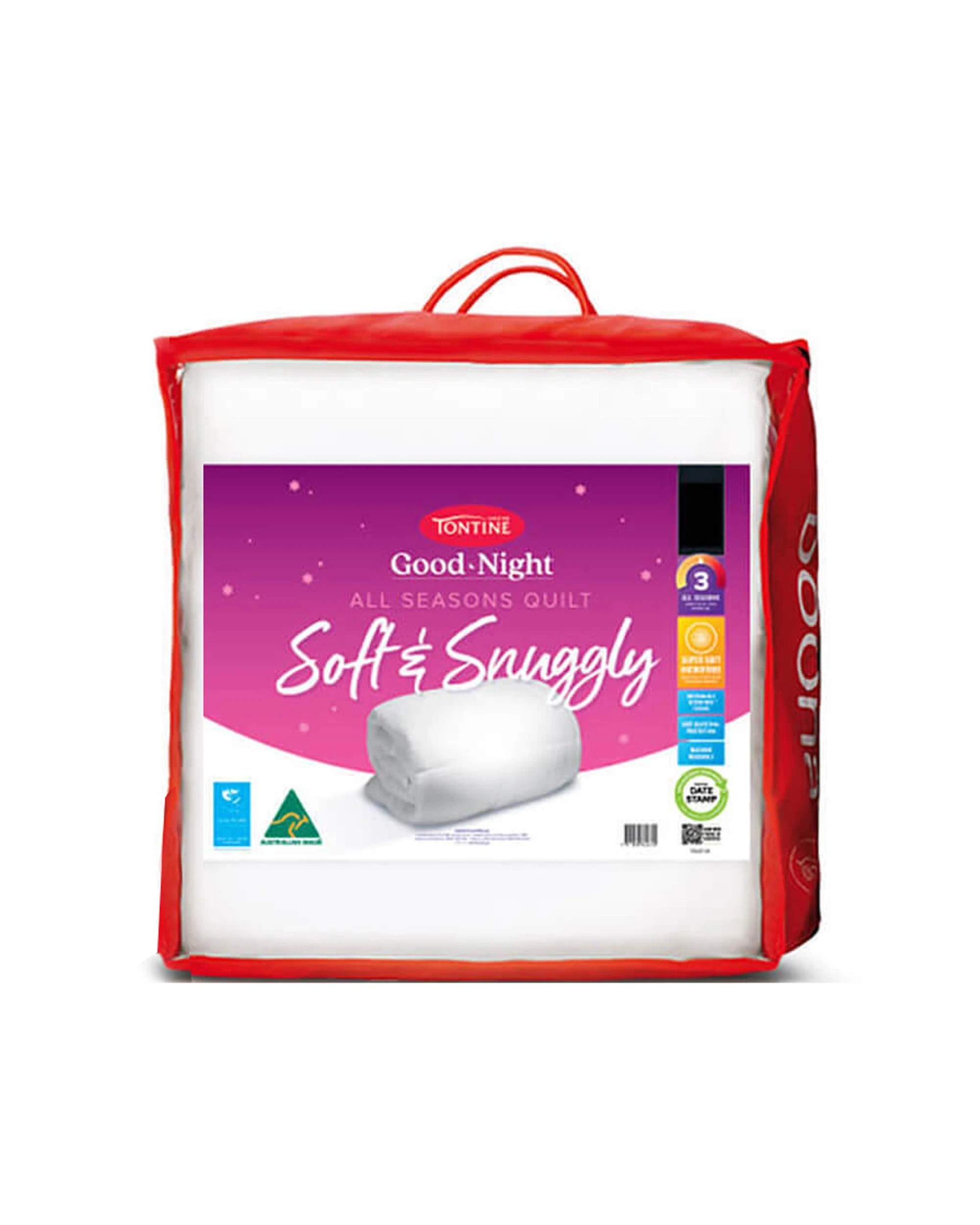 3 Tontine Good Night Soft Snuggly Quilt All Seasons King Bed Microfibre Machine Washable - King Bed - White, 3 of 5