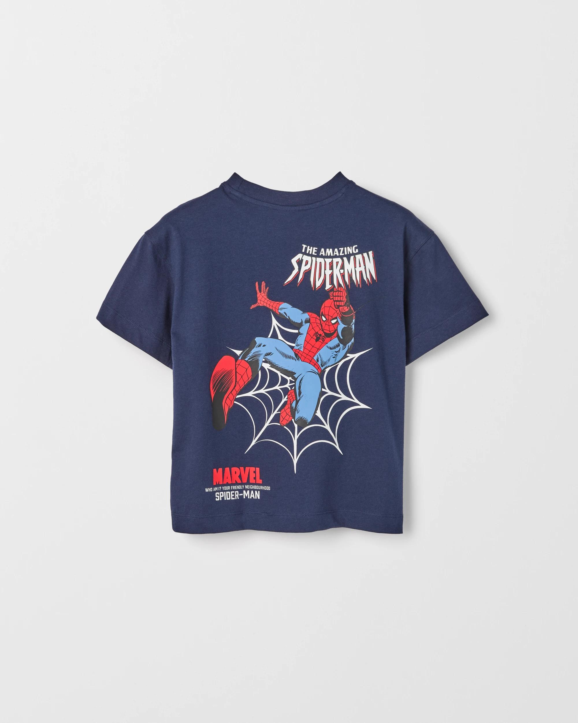 3 Marvel Spider-Man Australian Cotton Oversized T-Shirt NAVY BLUE, 3 of 3