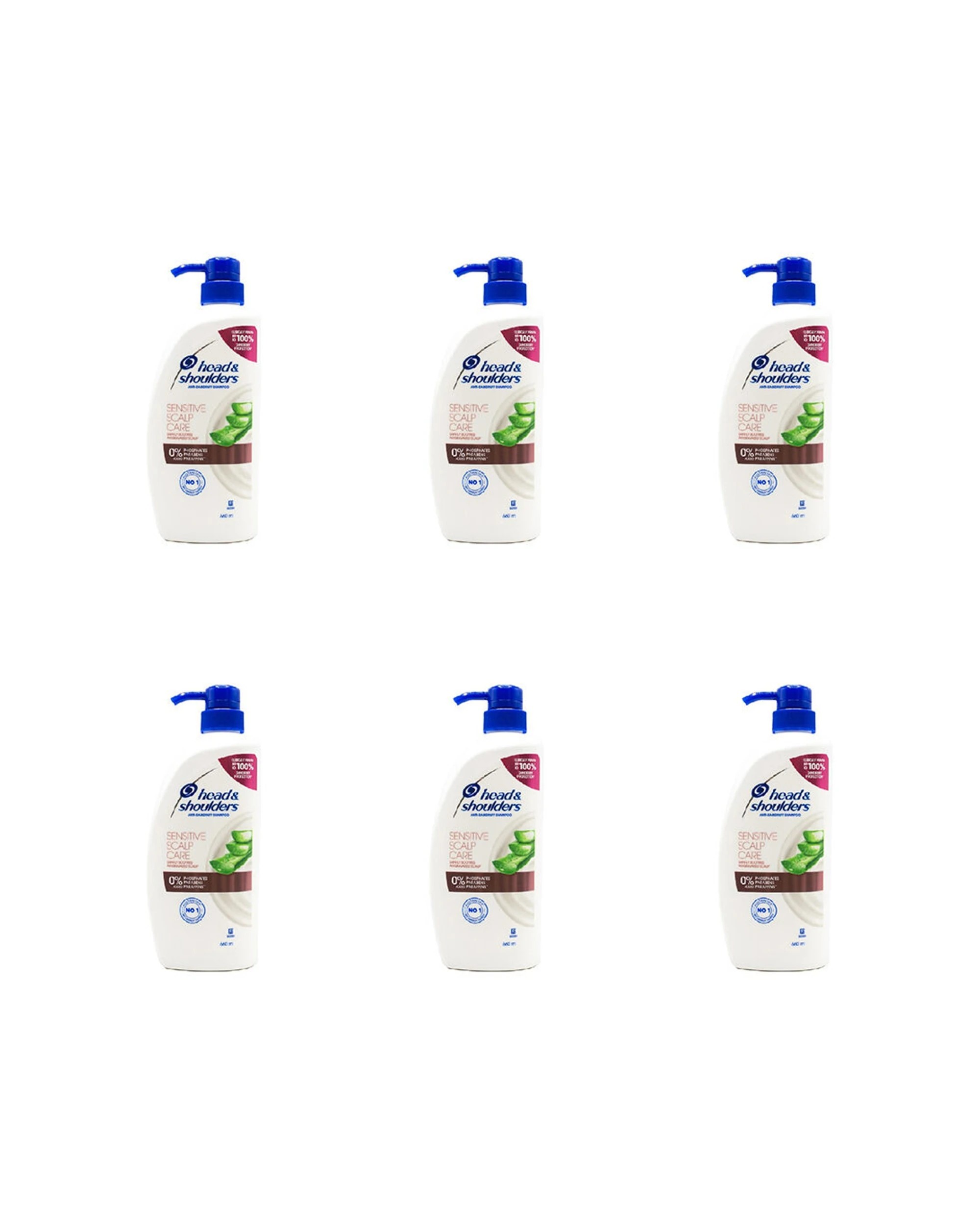 1 HEAD AND SHOULDERS 6PK Anti Dandruff Shampoo Sensitive Scalp Care Aloe Vera 660ml - White, 1 of 3