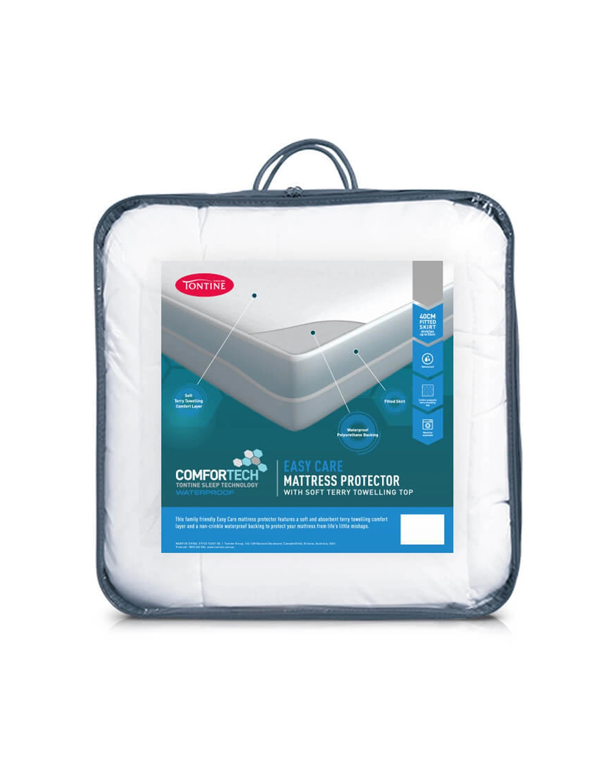 1 Tontine Comfortech Easy Care Mattress Protector - White, 1 of 1