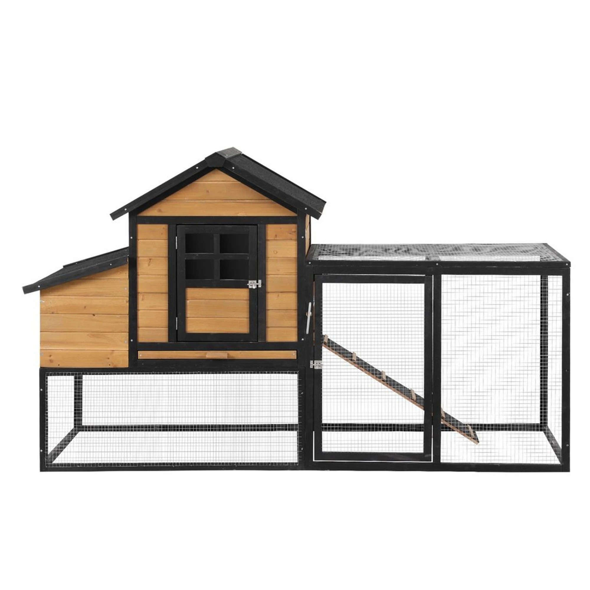 4 i.Pet Chicken Coop Rabbit Hutch Extra Large Wooden Run Cage Bunny House Outdoor - Multi, 4 of 7