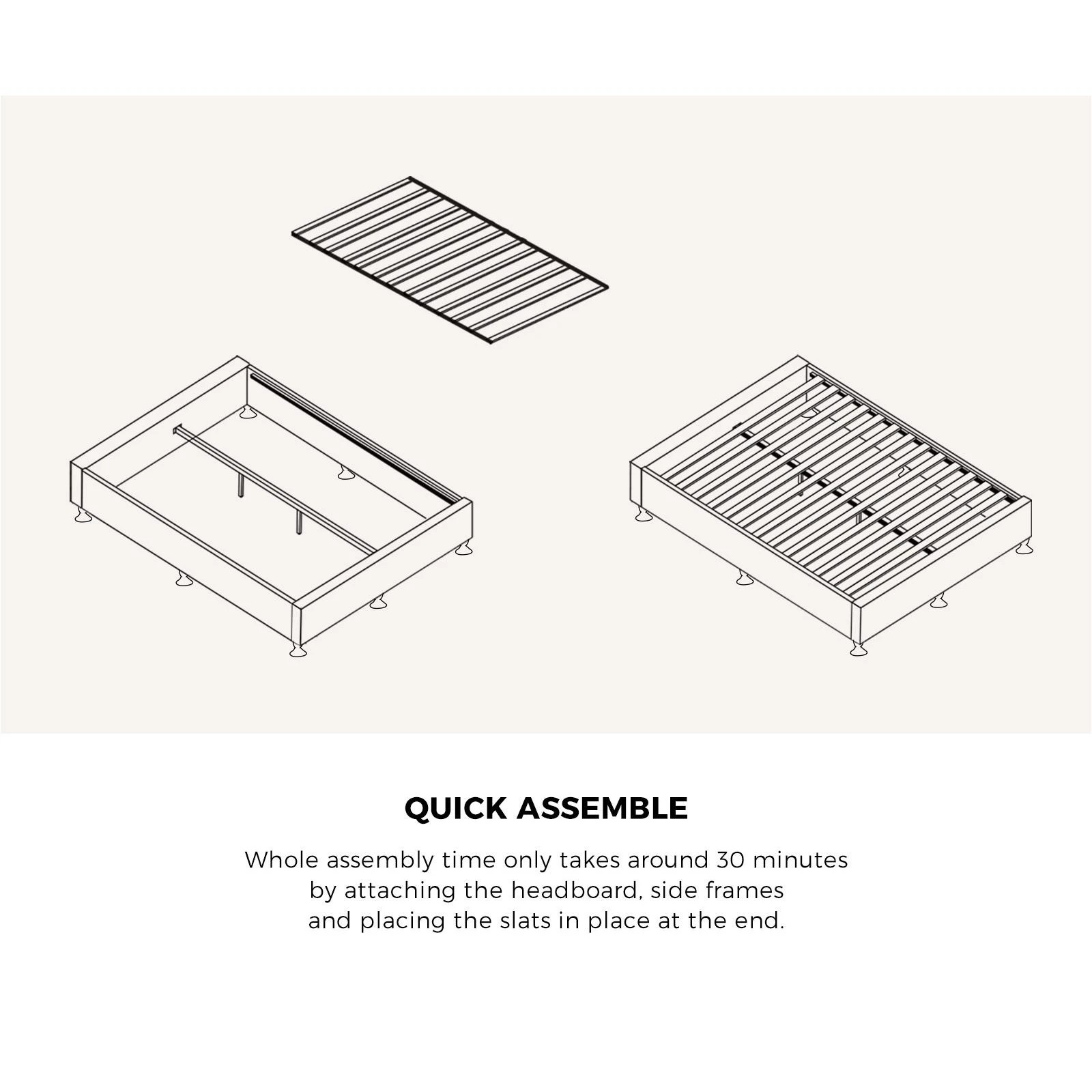 4 Oikiture Queen Bed Base Platform
 - Grey, 4 of 10