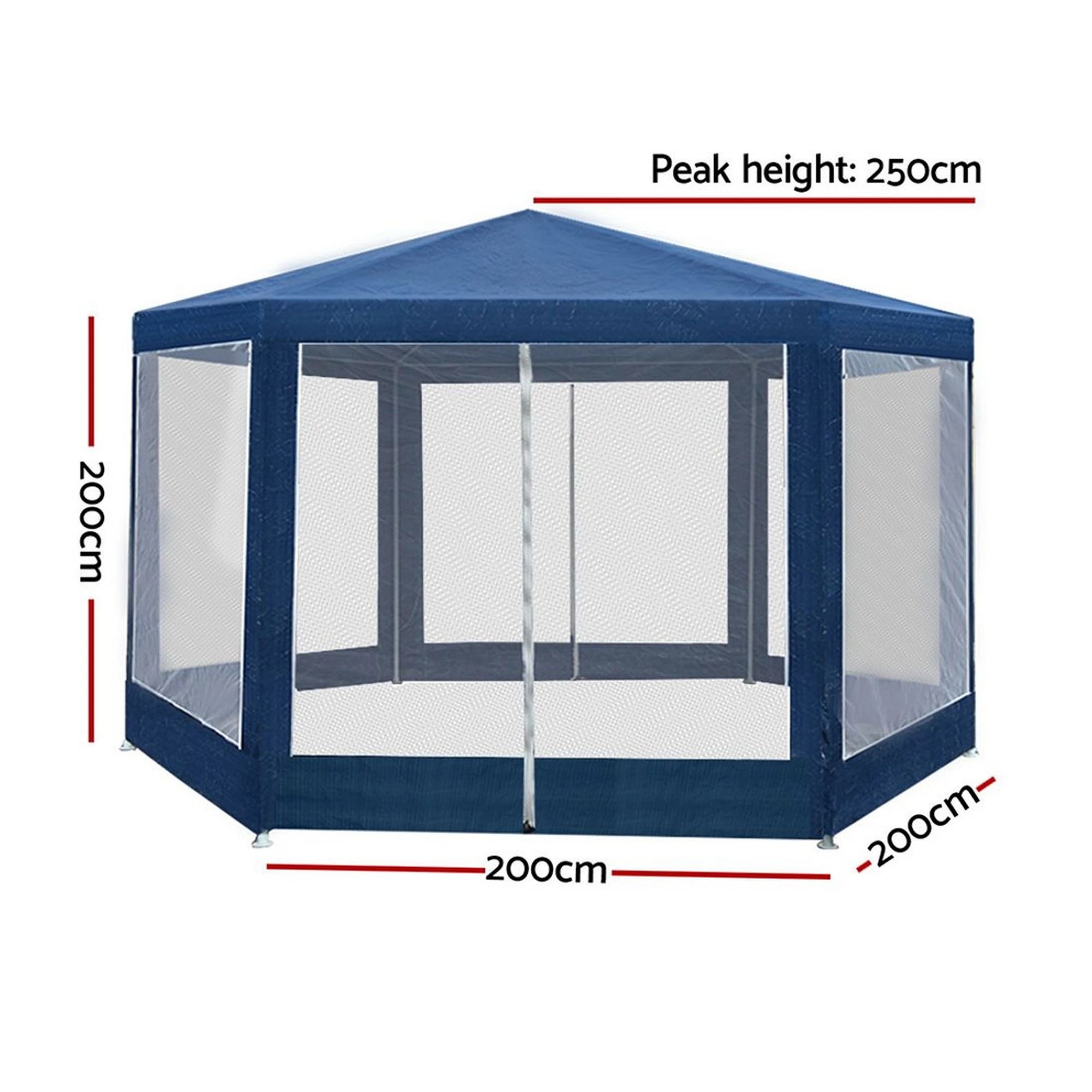 3 Instahut GazeboMarquee Wedding Party Tent Outdoor Camping Mesh Wall Canopy Shade - Blue, 3 of 7