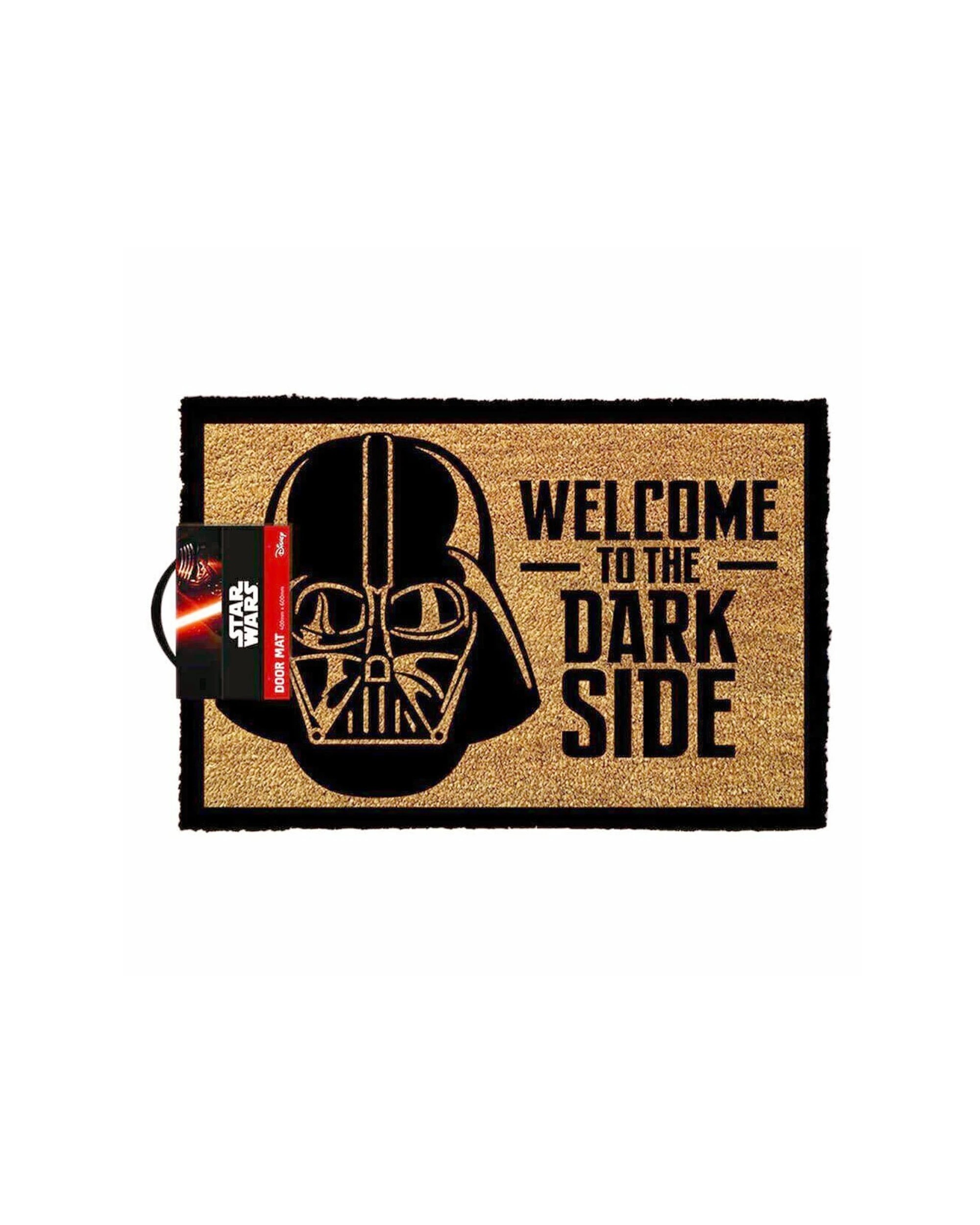 1 Star Wars 60x40cm Welcome To The Dark Side Door Mat Floor Entrance Rug Brown - Brown, 1 of 2