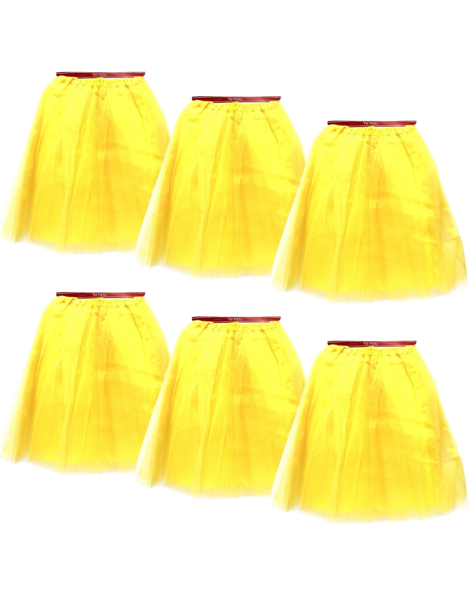 1 BR Costumes 6-Pack Yellow Tulle Ballerina Tutus for Costumes and Dance - L, 1 of 1