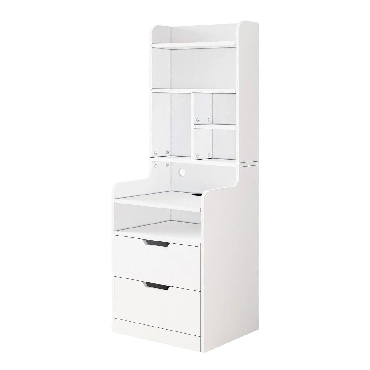 1 LUXSUITE 2IN1 Beside Table Bookshelf LED Nightstand 2 Drawer, 1 of 8