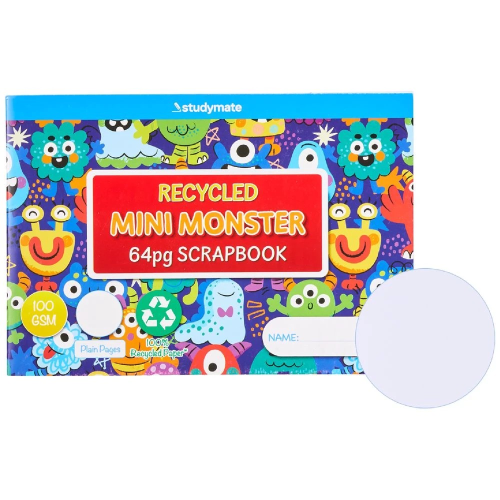 4 Studymate 240 x 164 Mini Monster Scrapbook 64 Pages, 4 of 5