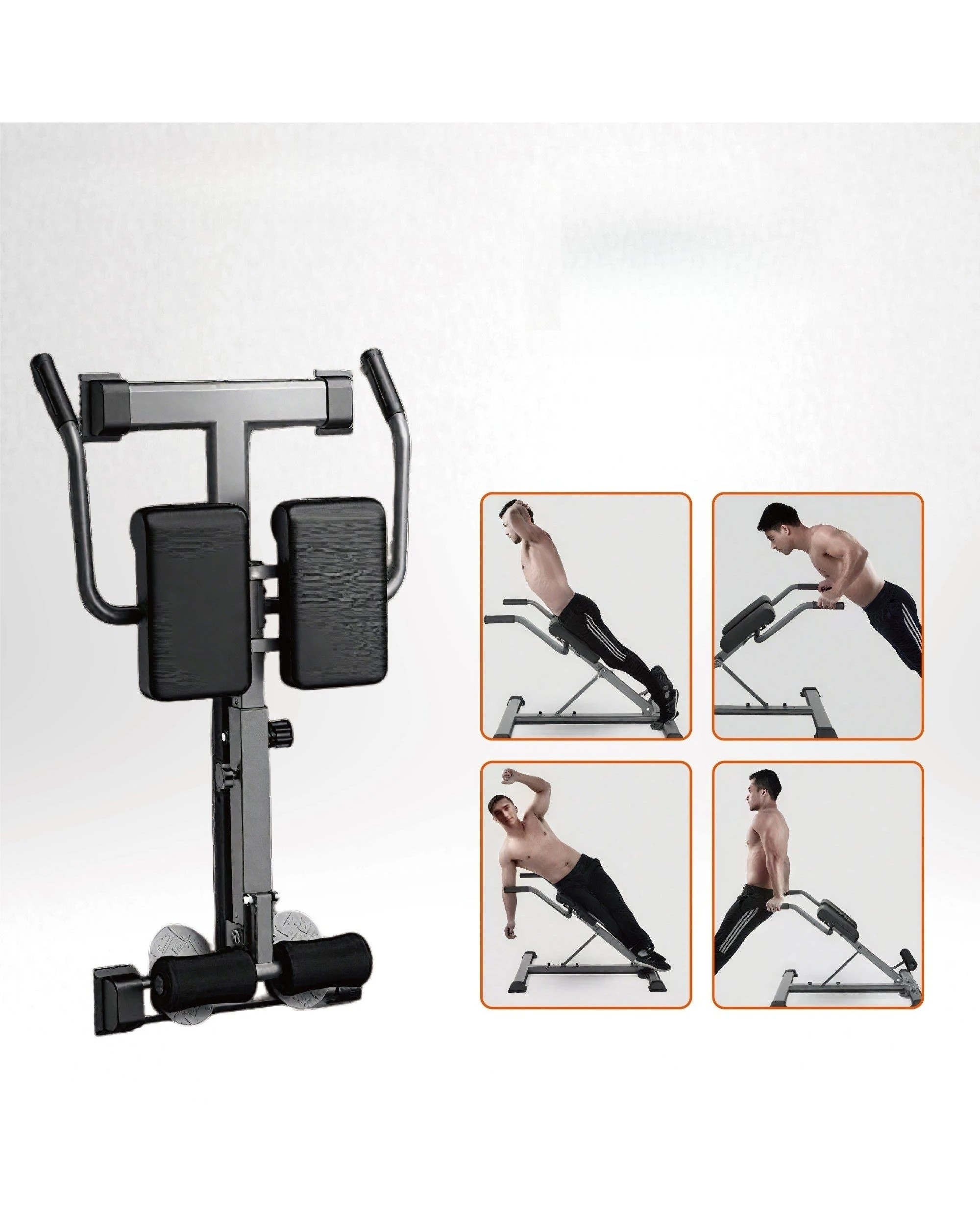 3 Fitness Master Roman Chair Ab Hyperextension Bench 3+7 Level Foldable 180kg, 3 of 9