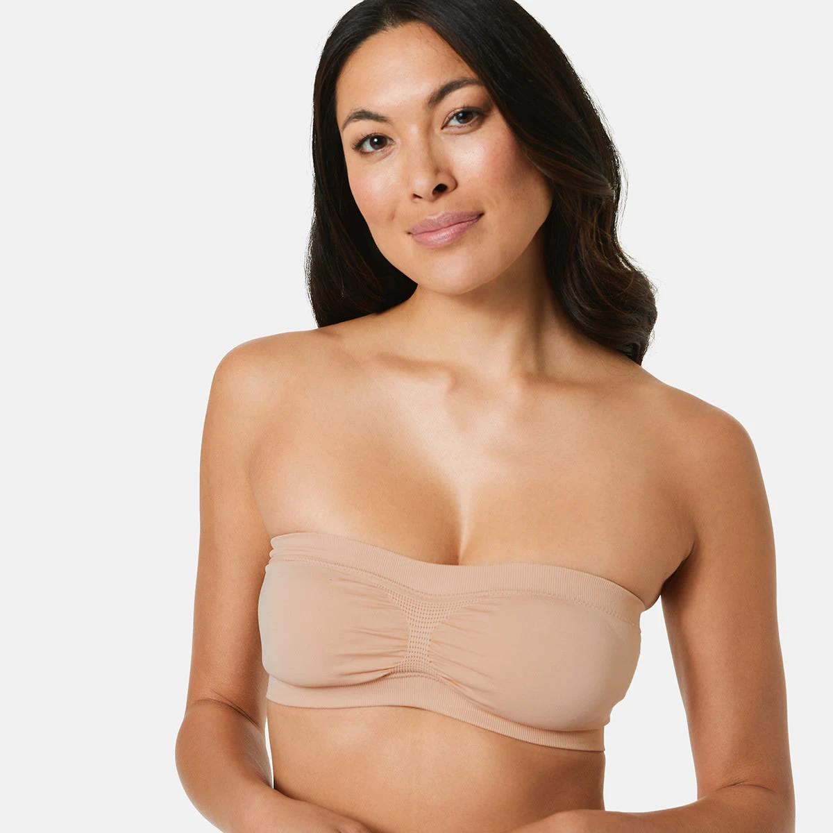 6 2 Pack Seamfree Bandeau BLACK, BEIGE, 6 of 7