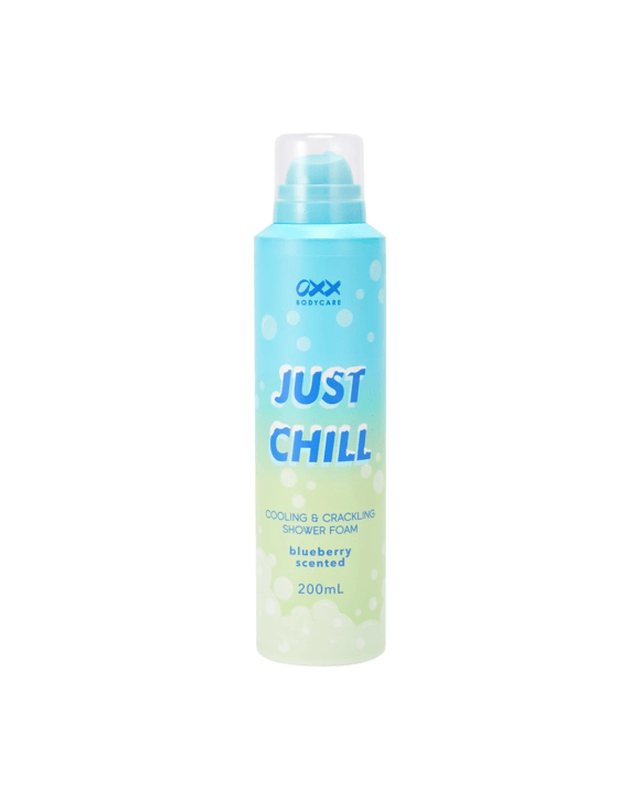 OXX Bodycare Just Chill Cooling and Crackling Shower Foam 200ml - Blueberry Scented