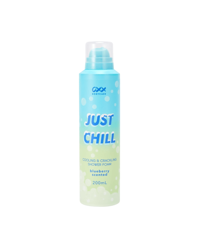 OXX Bodycare Just Chill Cooling and Crackling Shower Foam 200ml - Blueberry Sce