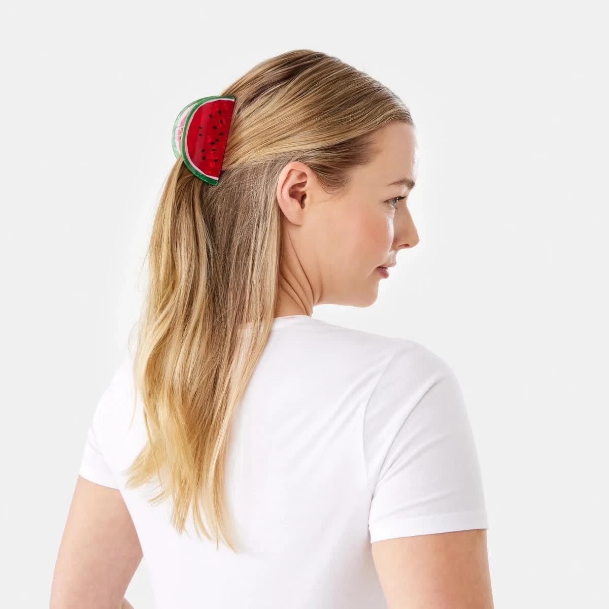 3 Red Watermelon Claw Hair Clip RED, 3 of 4