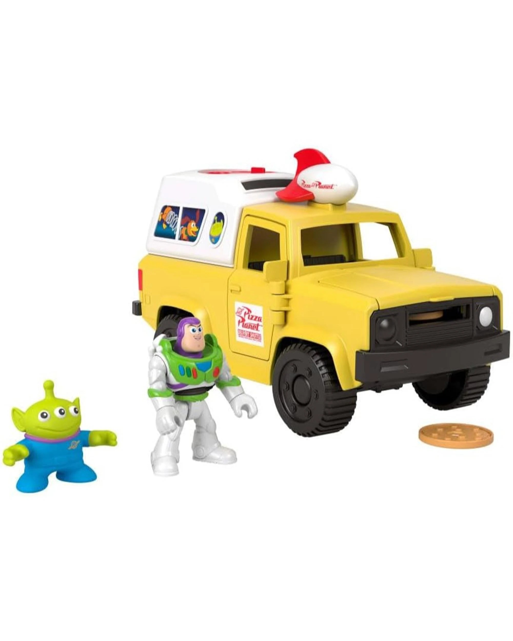 7 Fisher-Price Imaginext Disney Pixar Toy Story Buzz and Pizza Planet Truck Disc Launcher Vehicle, 7 of 10